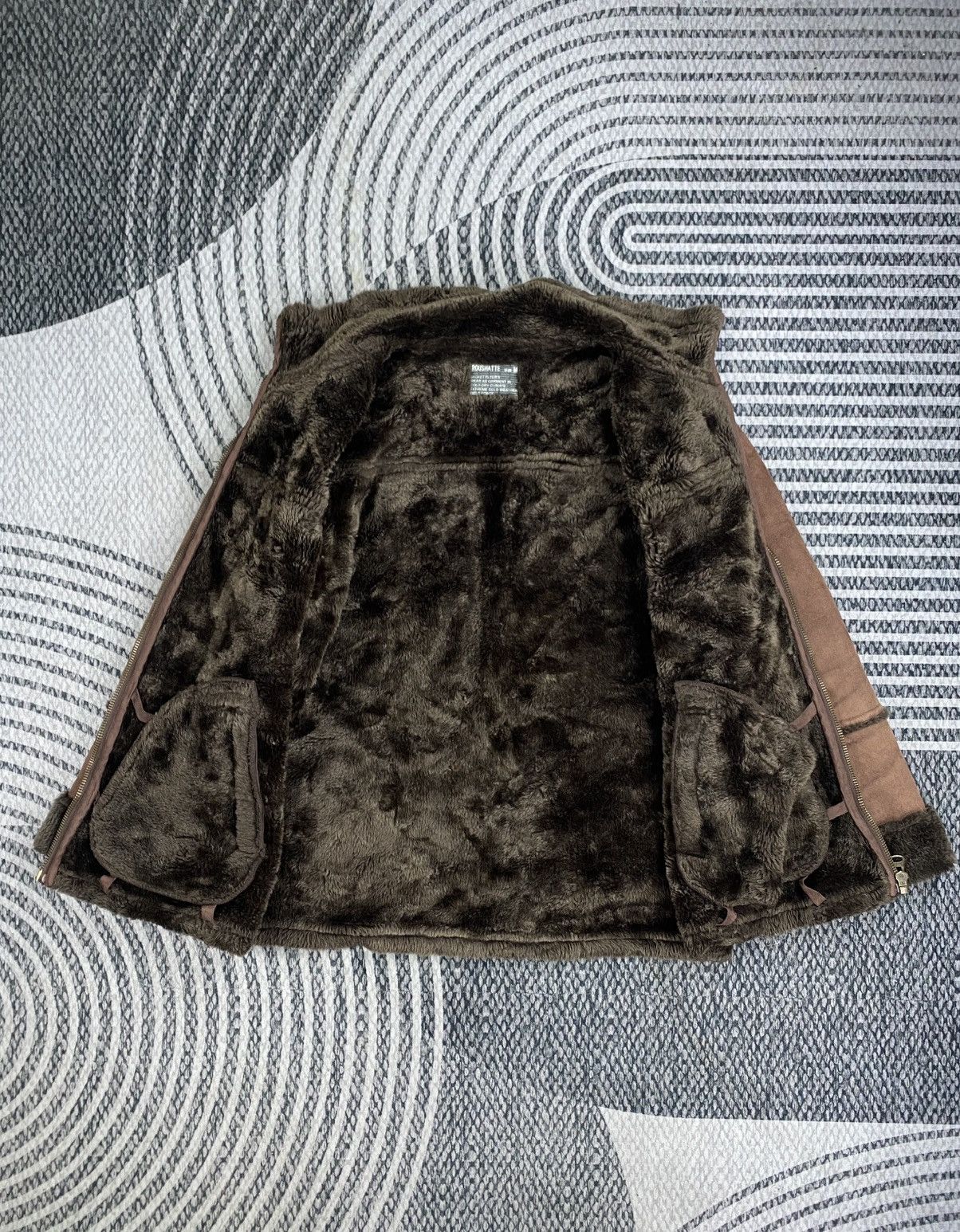 Japanese Brand Vintage Roushatte Faux Fur Lining Leather Suede Jacket Size US M / EU 48-50 / 2 - 5 Thumbnail