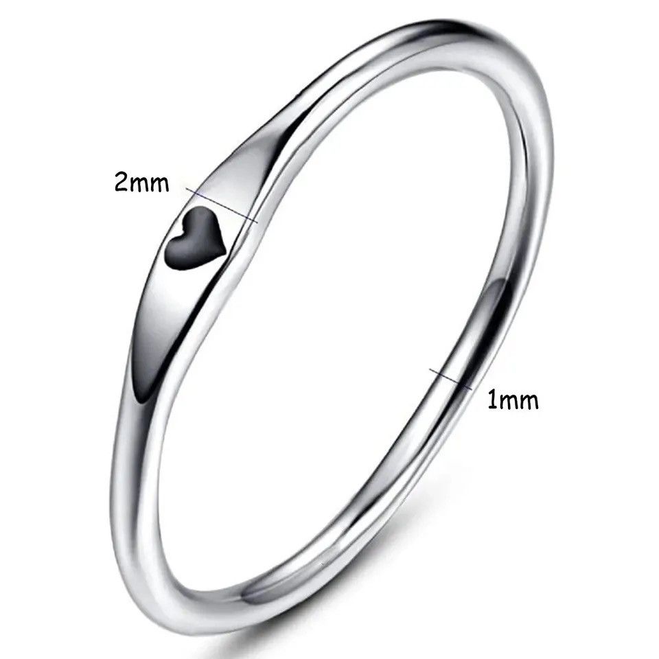 Jewelry Simple Carve Heart Ring Size ONE SIZE - 3 Thumbnail