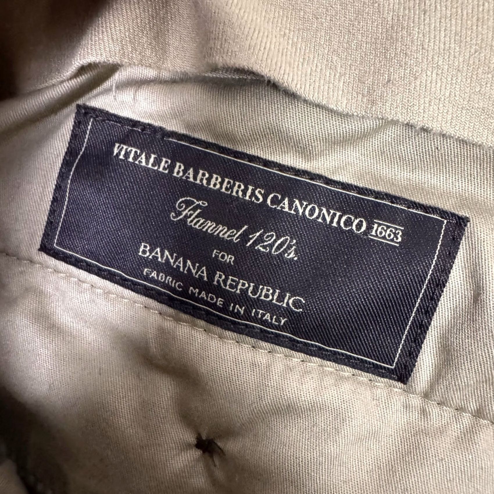 Banana Republic Banana Republic Pants Mens 32R Flannel 120s Vitale Barberis Canonico Wool Slim Flat Front Dress Pants Men Blue Geometric H Cotton? Size US 32 / EU 48 - 7 Thumbnail