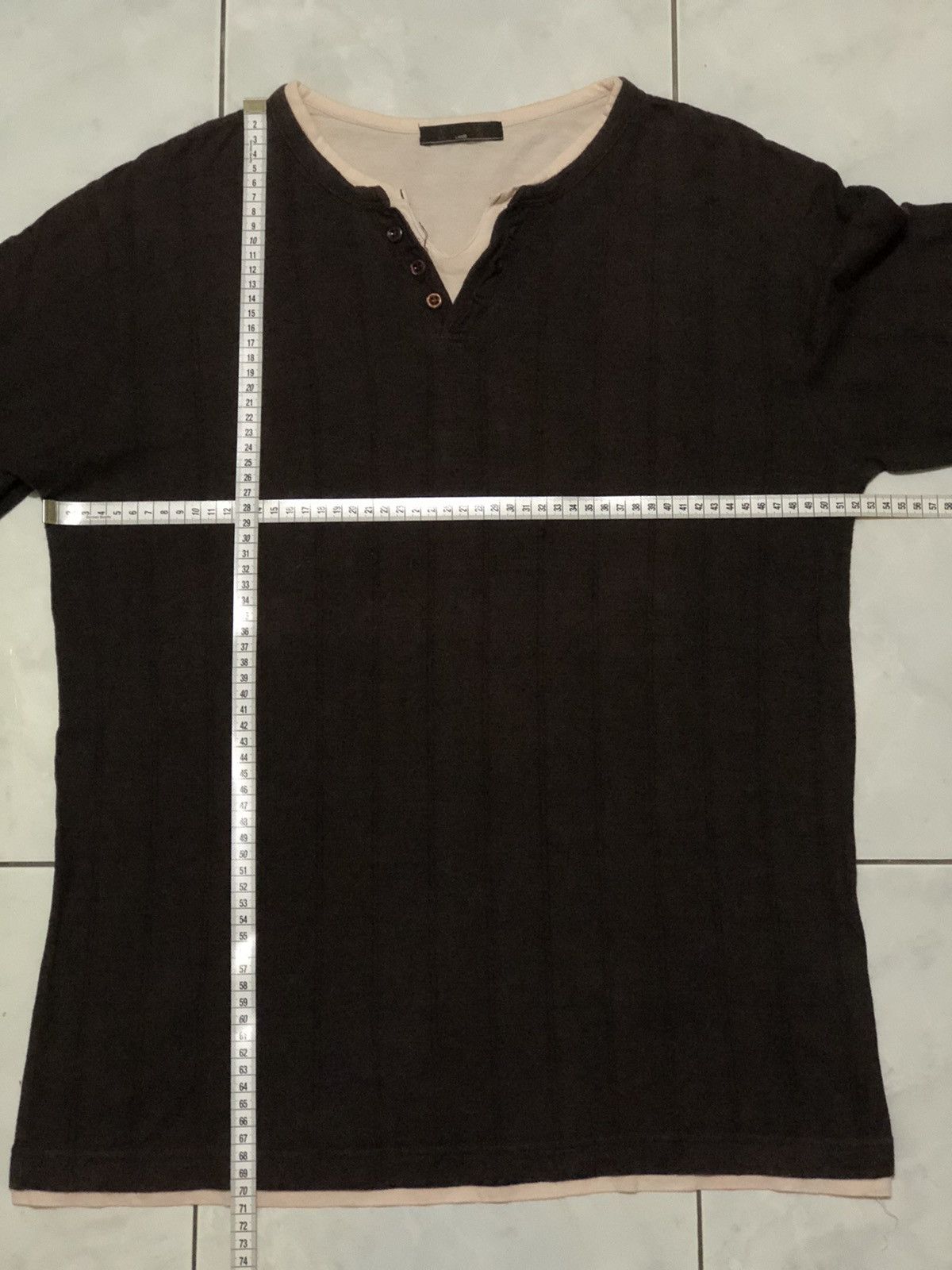 If Six Was Nine Vintage Japan Layered Look Henley Earth Tone Aesthetic Size US L / EU 52-54 / 3 - 18 Thumbnail