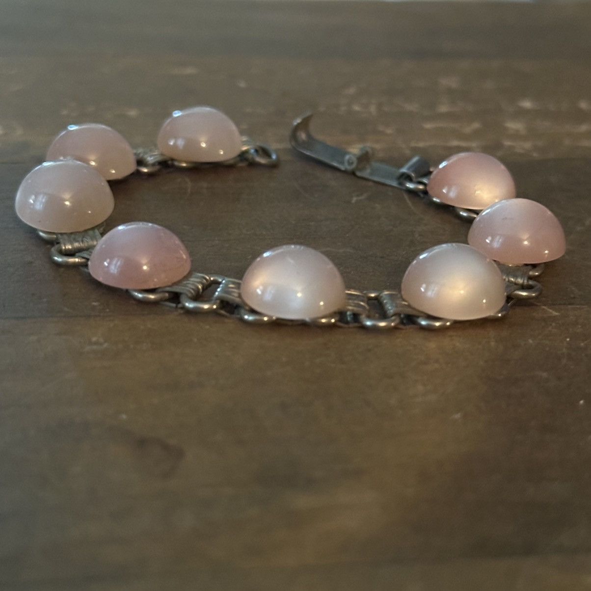 Vintage Vintage pink moonstone link bracelet Size ONE SIZE - 2 Thumbnail
