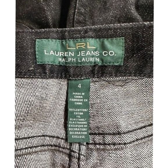 Ralph Lauren Lauren Ralph Lauren Jeans Womens 4 Black Dark Wash Straight Mid-Rise Denim Pants Size 27" / US 4 / IT 40 - 3 Thumbnail