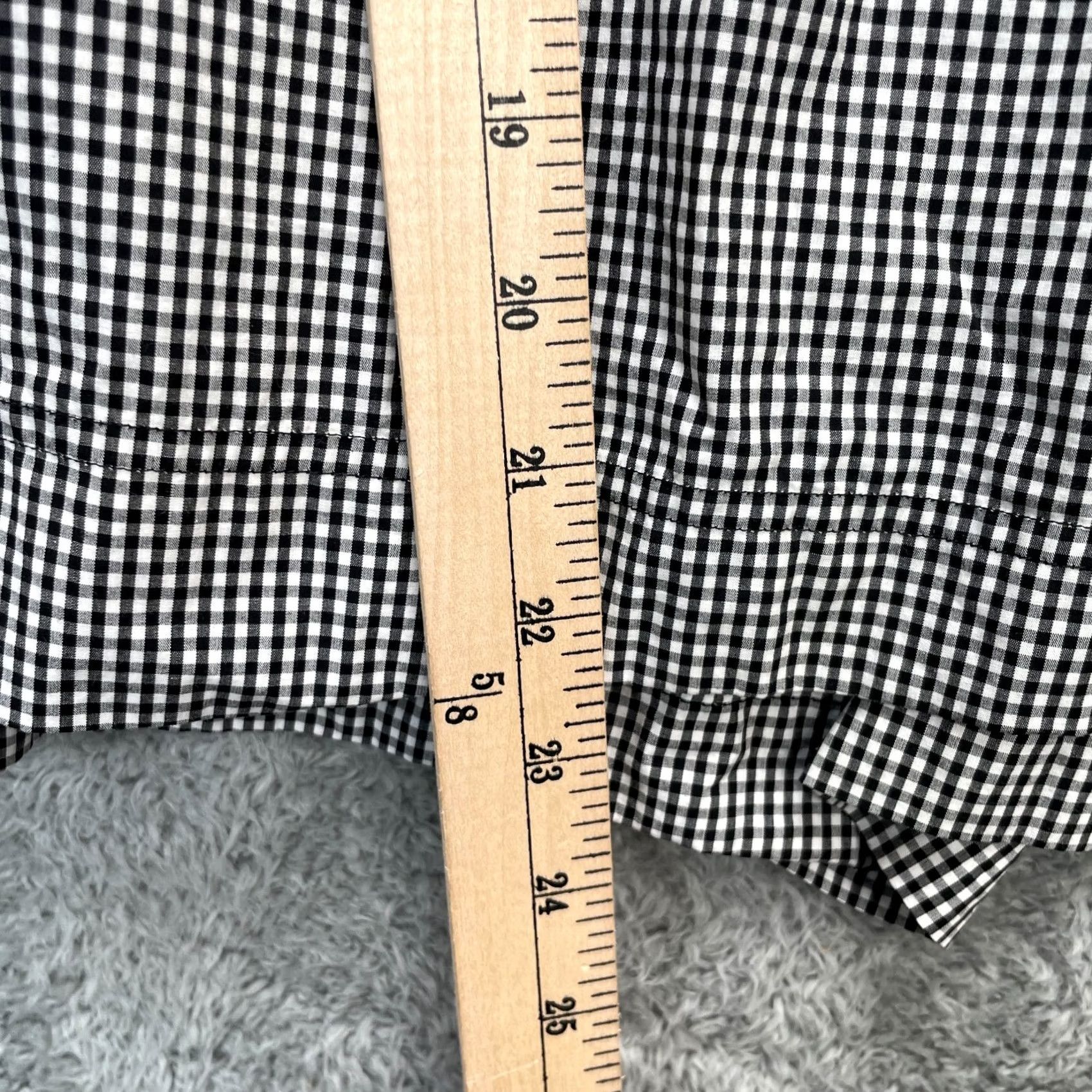 J.Crew J.Crew Top Womens Medium Black Penny Gingham Cotton Square Puffy Sleeve Size M / US 6-8 / IT 42-44 - 7 Thumbnail