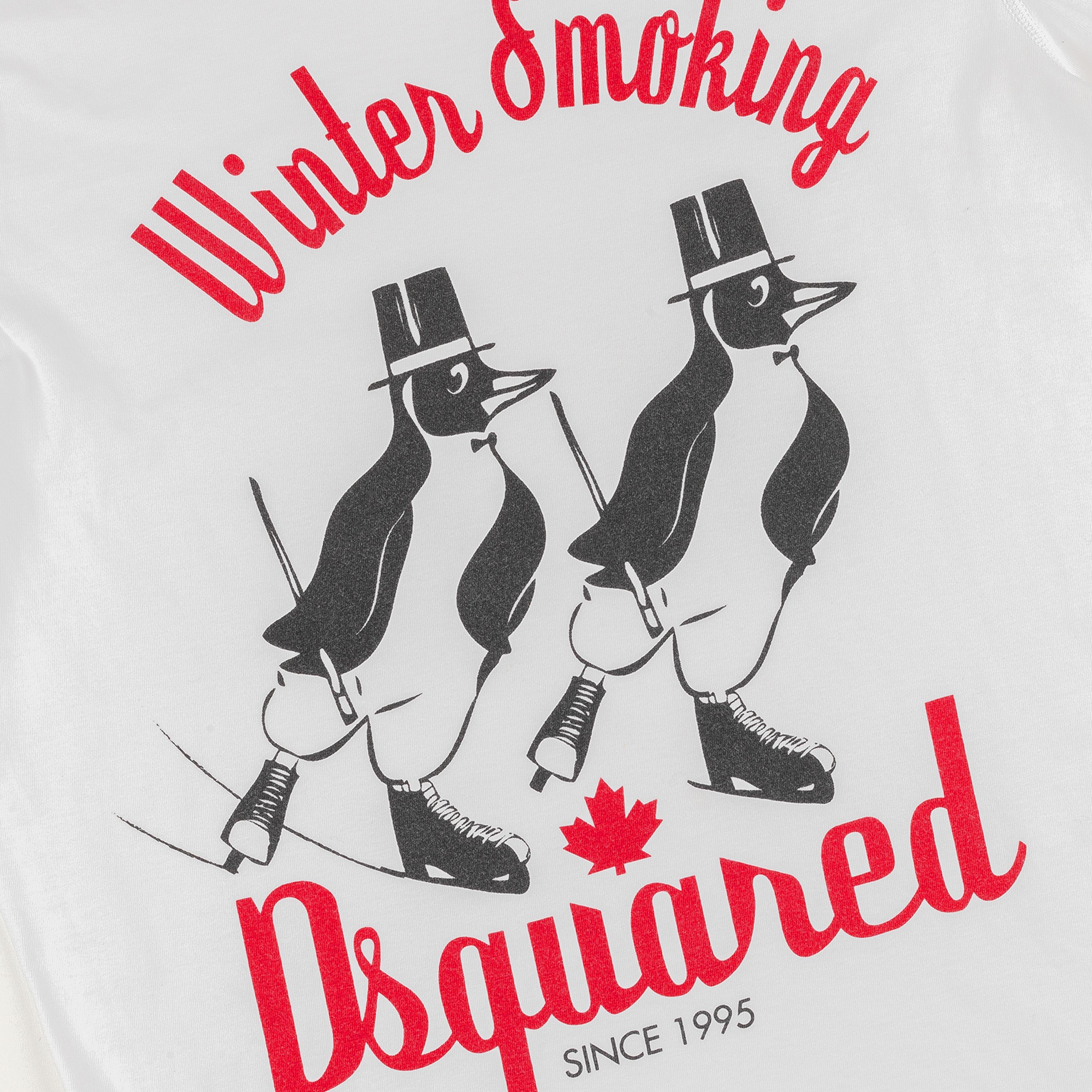 Dsquared2 DSQUARED2 “Winter Smoking” Vintage White T-Shirt (M) Size US M / EU 48-50 / 2 - 2 Thumbnail