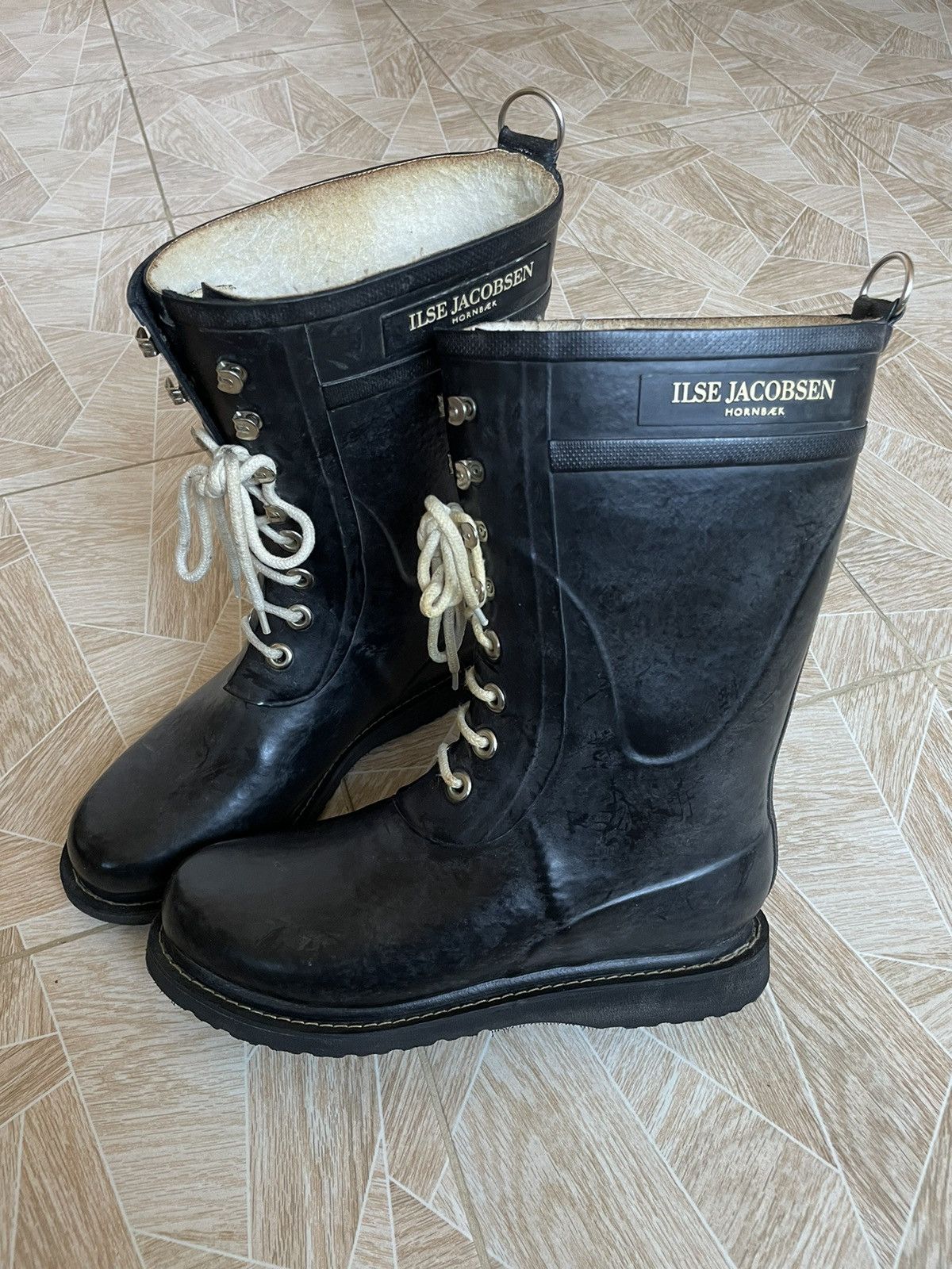 Handmade × Vintage Avant Garde Vintage Ilse Jacobsen HORNBÆK Long Rubber Boot Size US 8 / EU 41 - 1 Thumbnail