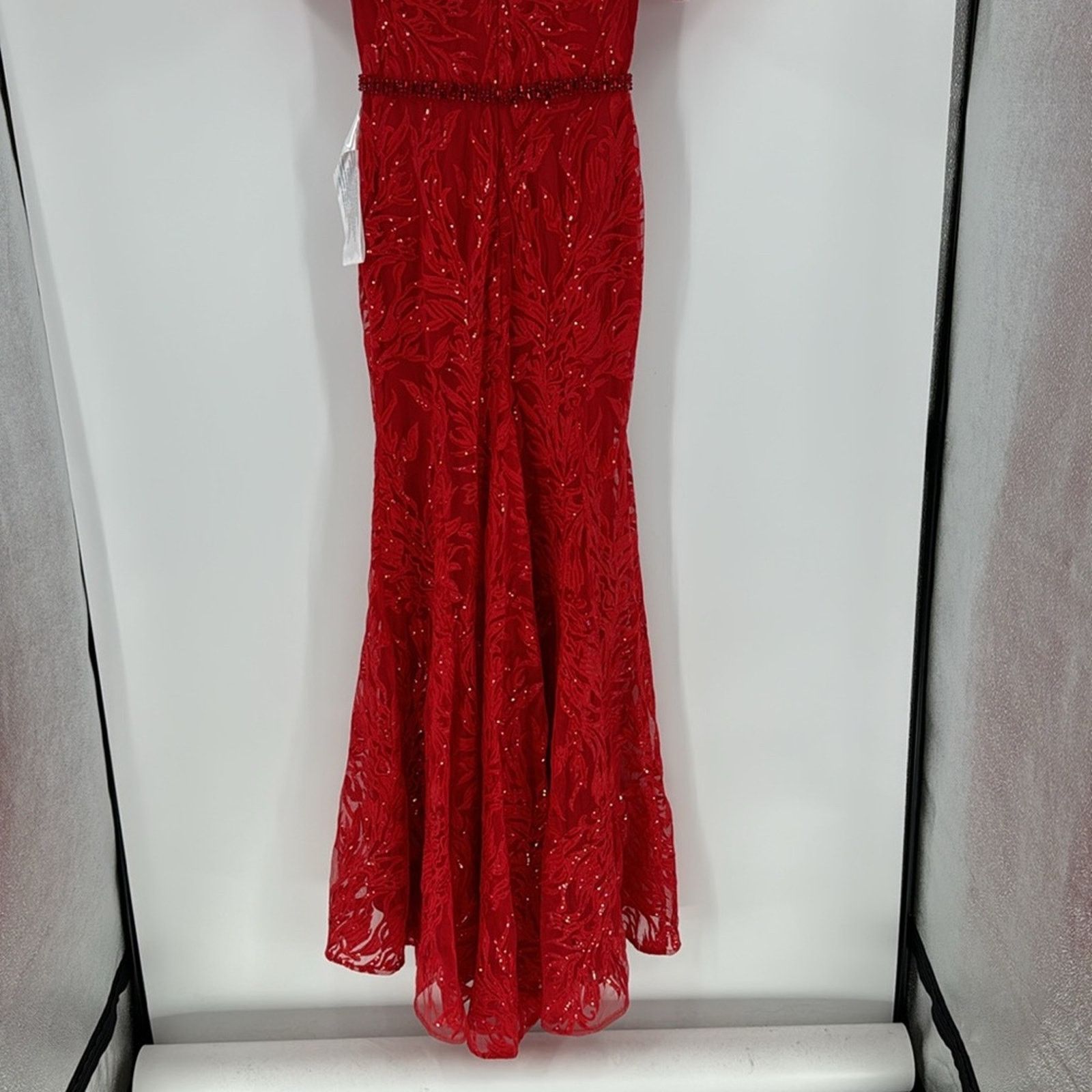 Other Mac Duggal formal prom quince long train dress puff sleeve Size S / US 4 / IT 40 - 10 Thumbnail