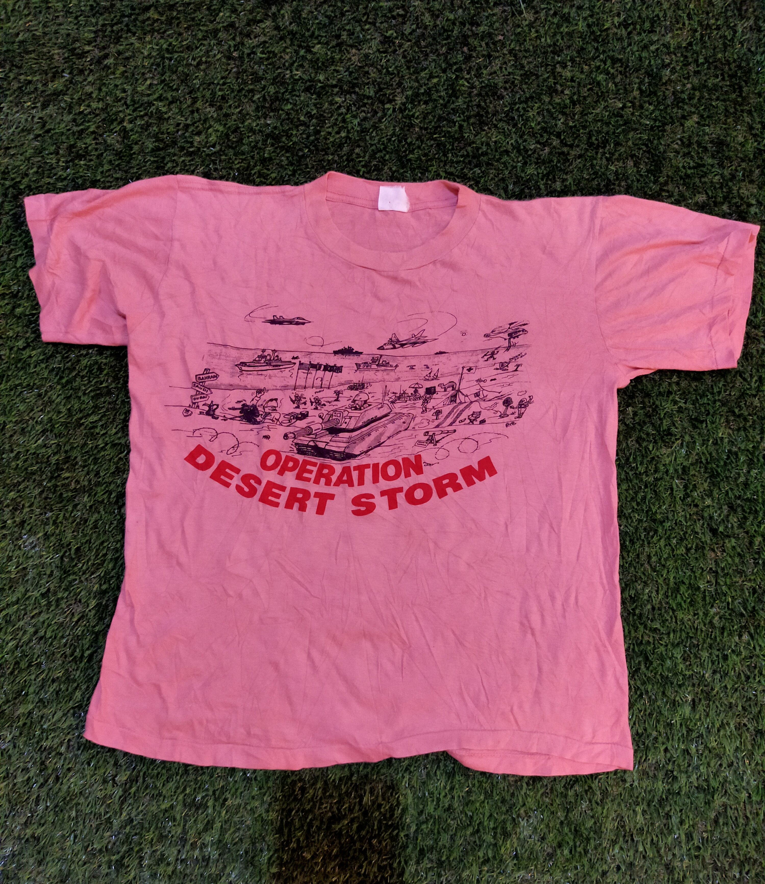 Vintage VINTAGE 1991 OPERATION DESERT STORM ARABIC PNK TEE Size US M / EU 48-50 / 2 - 3 Thumbnail