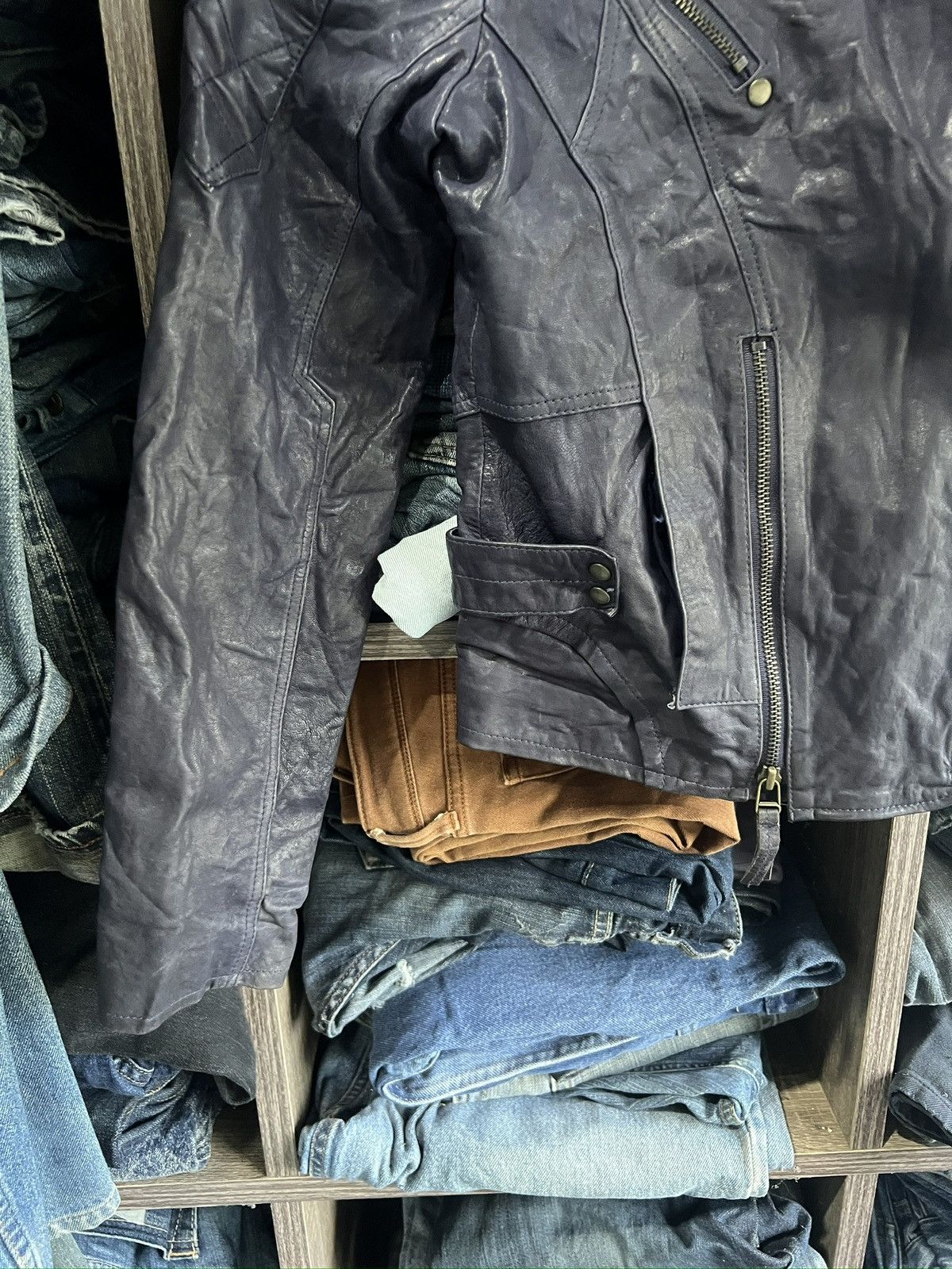 Other 🔥Borsalini Italy Leather Zipper Jacket Size XS / US 0-2 / IT 36-38 - 7 Thumbnail