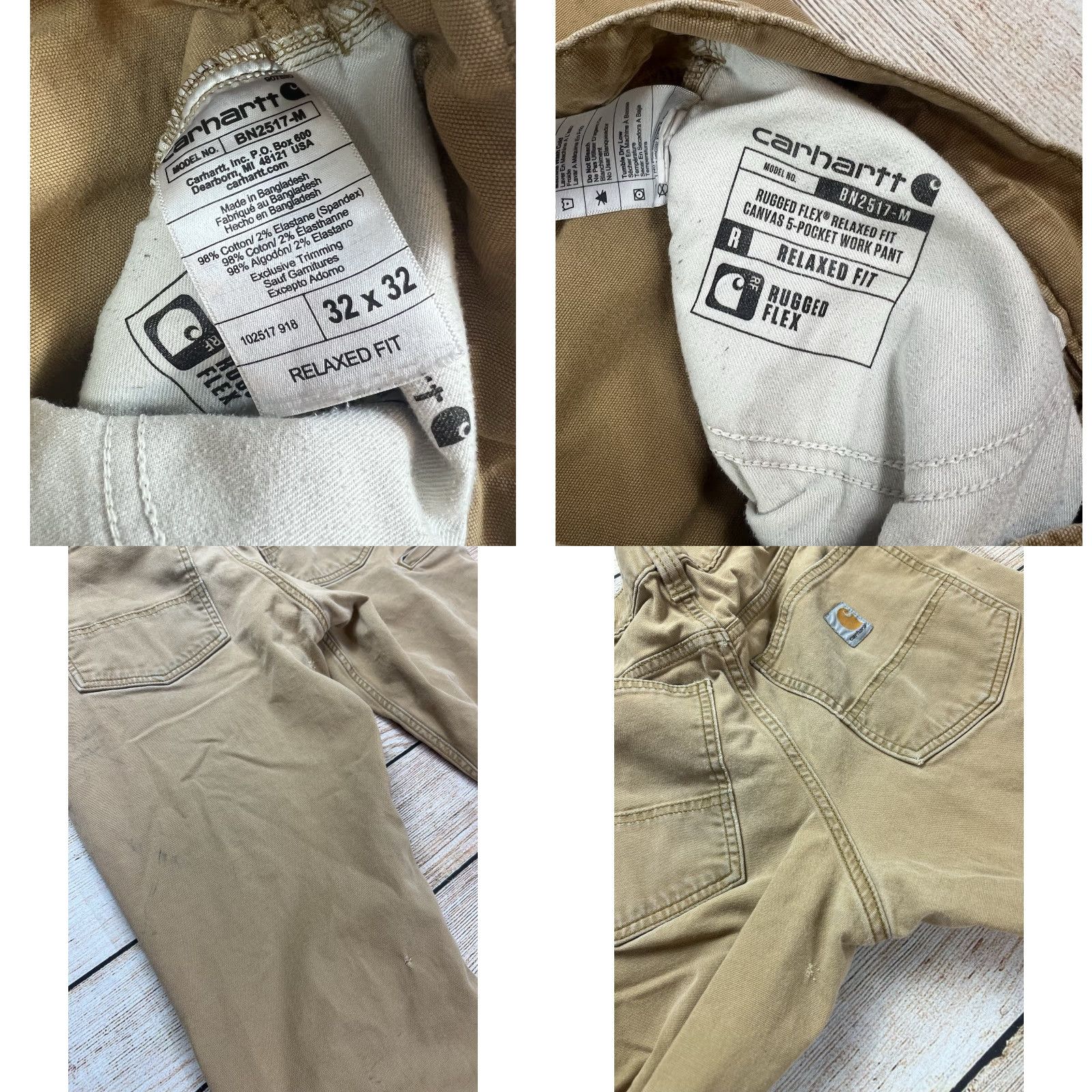 Carhartt Carhartt Mens Pants Canvas 5 Pocket Relaxed Fit Carpenter Work Pant Tan 32x30 Waist 32 Inseam 30 Brown Size US 32 / EU 48 - 8 Thumbnail