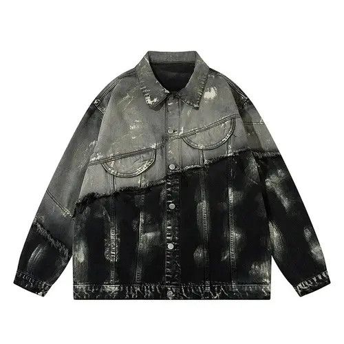 image of Vintage Casual Bomber Oversized Jacket in Black, Men's (Size Medium)