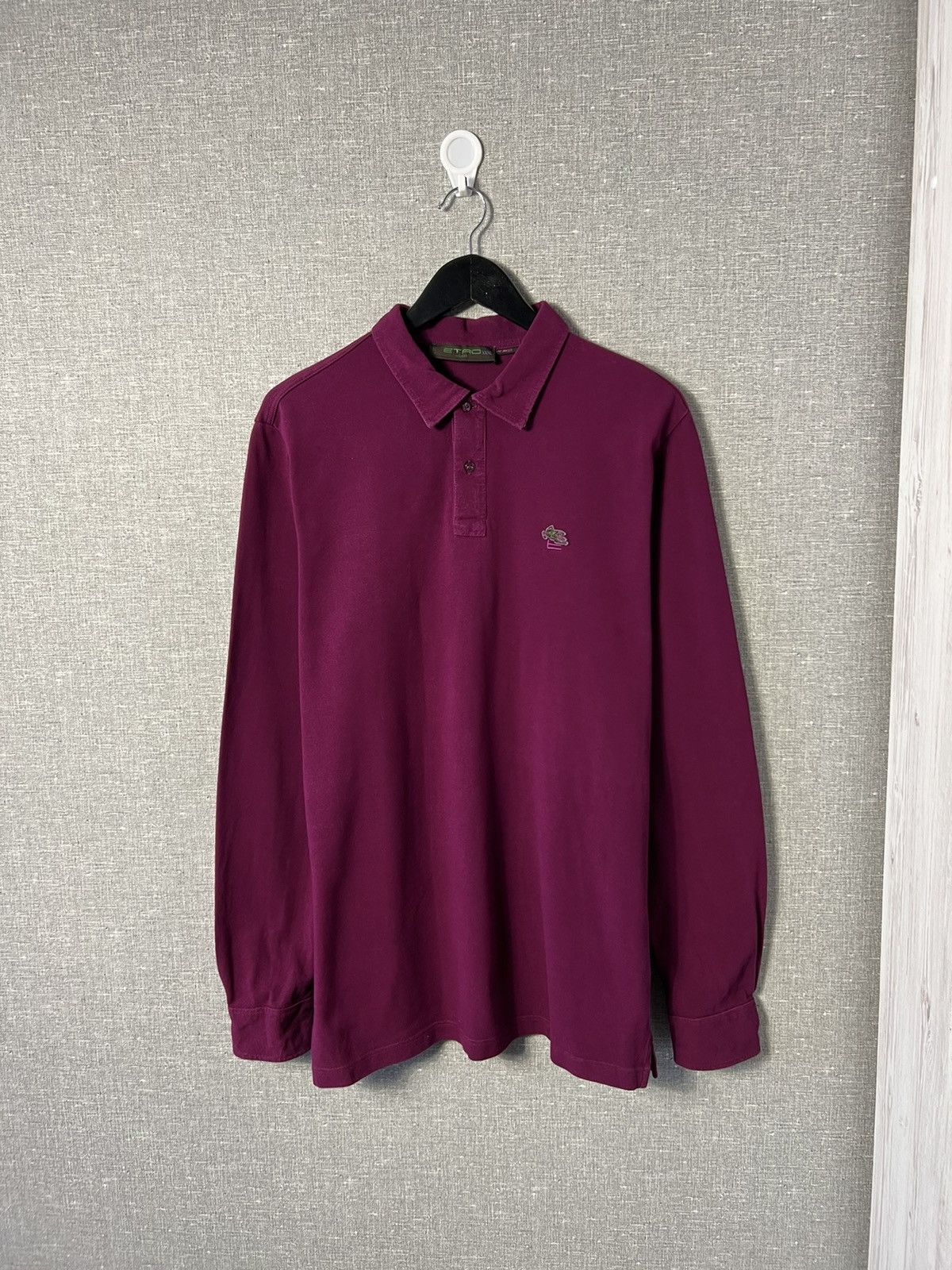 Etro Etro Milano Luxury Cotton Polo Long Sleeve Collared Tee Size US XL / EU 56 / 4 - 1 Thumbnail
