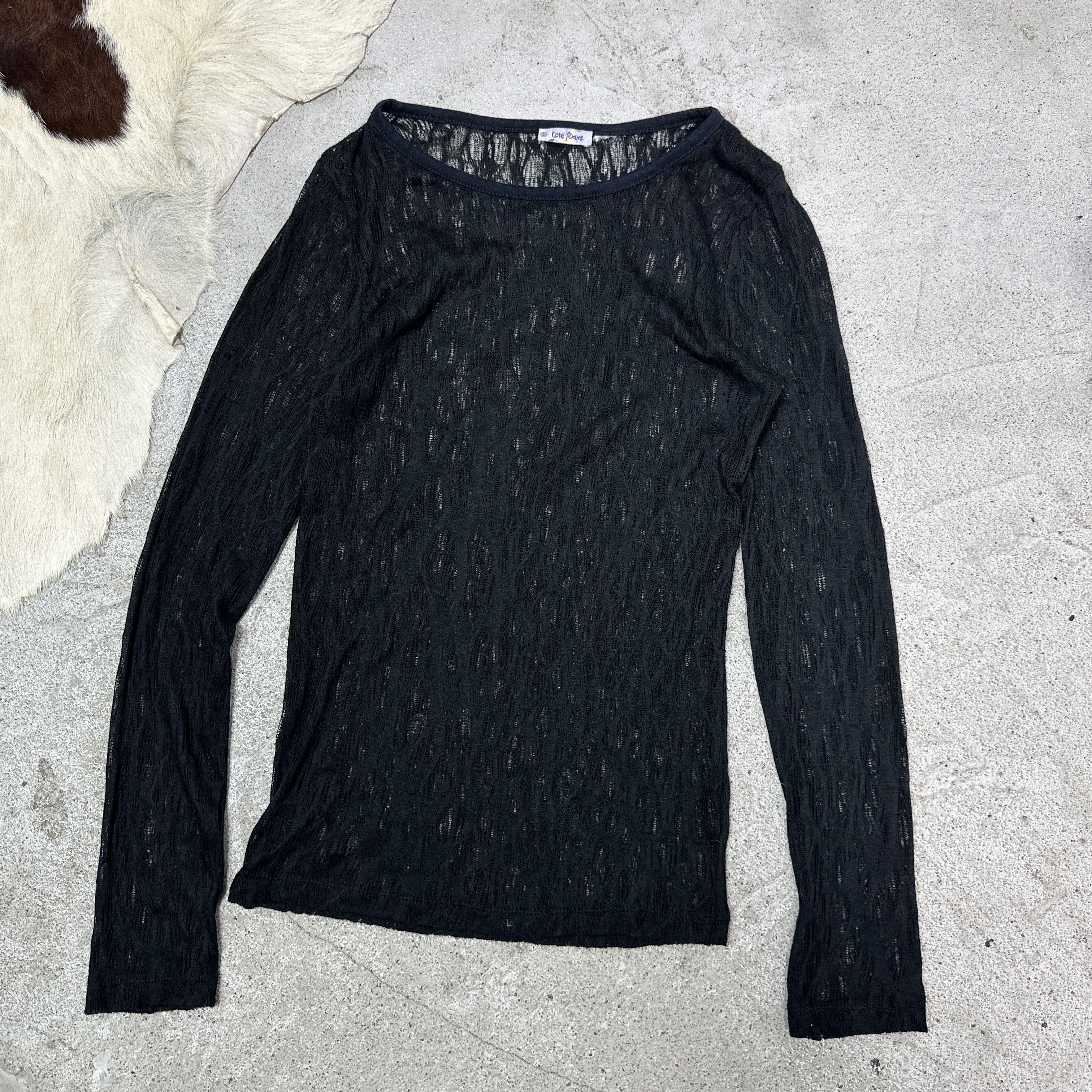 Vintage Vintage Avant Garde Grunge Sheer Spider Web Top 00s Size S / US 4 / IT 40 - 3 Thumbnail