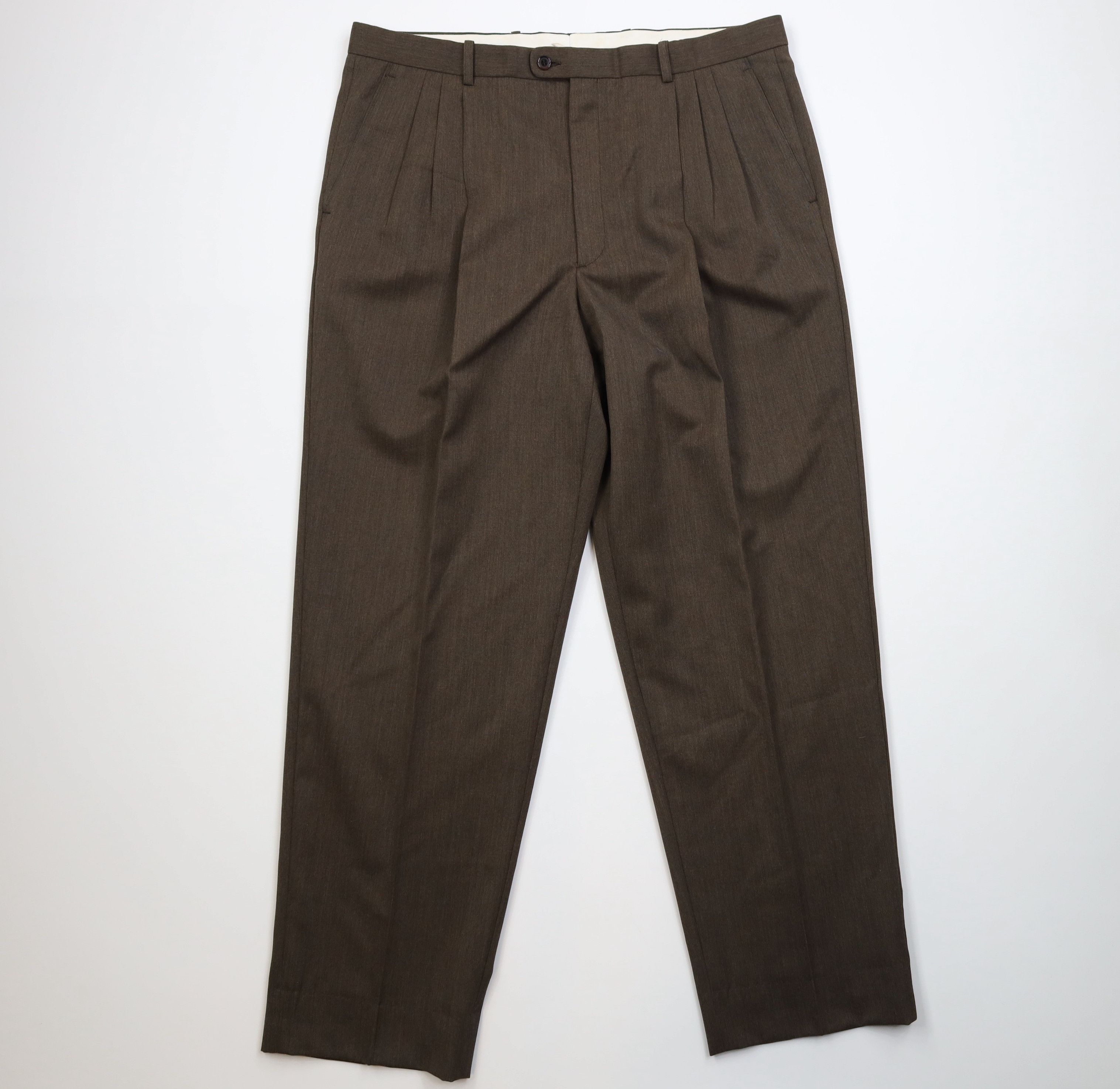 Vintage Vintage 90s Streetwear Wide Leg Chino Pants Heather Brown Size US 38 / EU 54 - 1 Thumbnail
