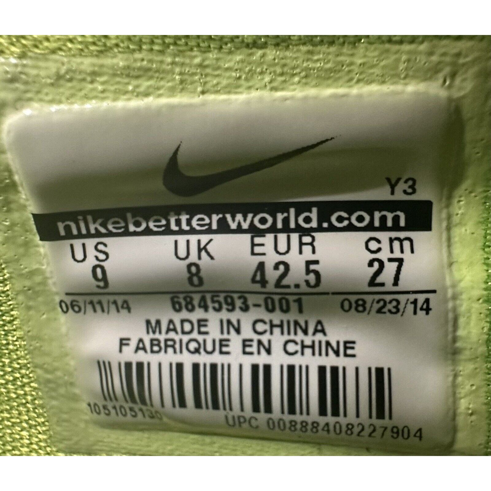 Nike Nike LeBron 12 'Dunkman Wolf Grey Black Electric Green US 9 Size US 9 / EU 42 - 10 Thumbnail
