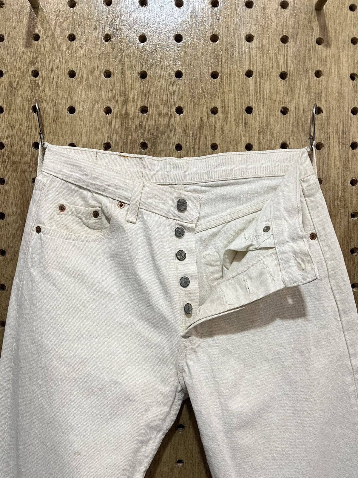 Levi's 90’s Levi’s 501 White Denim Jeans. Size US 30 / EU 46 - 2 Thumbnail