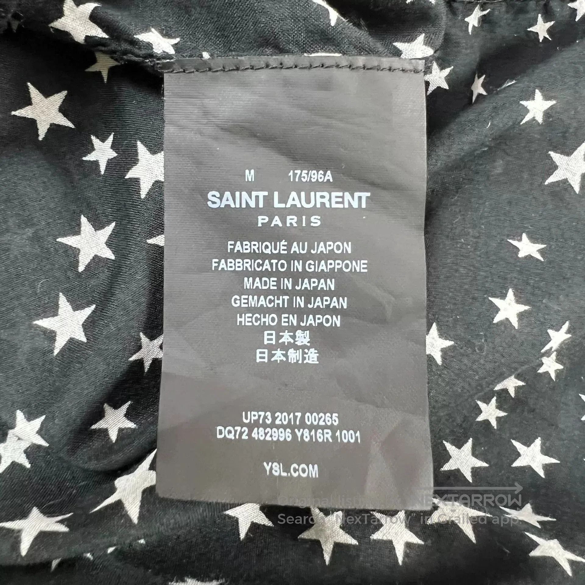 Saint Laurent Paris Saint Laurent Star Print Shirt Size M. Size US M / EU 48-50 / 2 - 4 Thumbnail