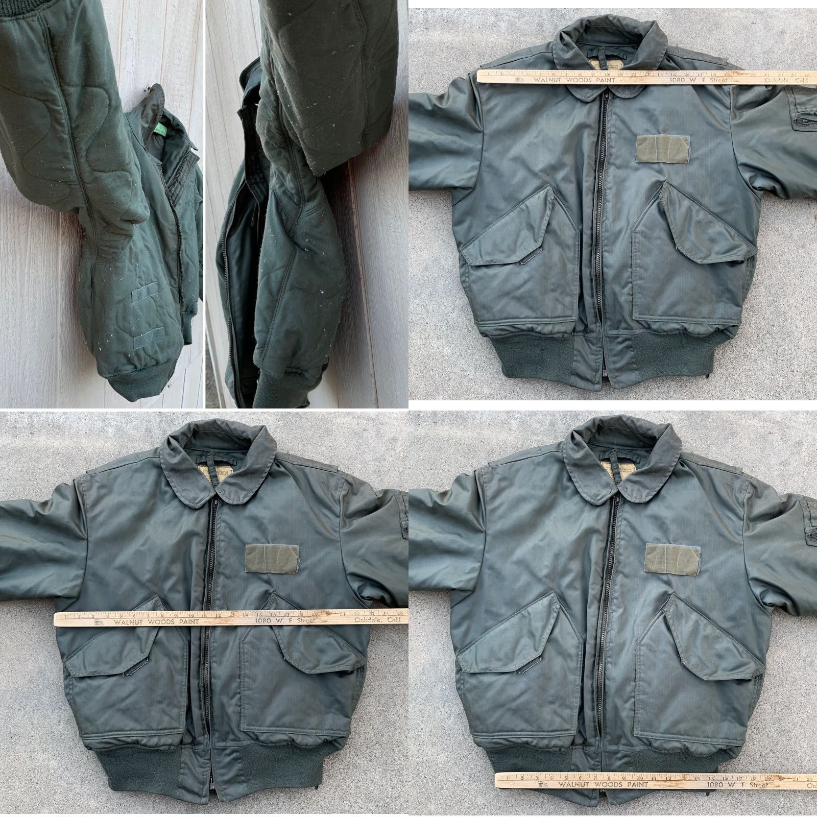 Vintage VINTAGE MIL-J-83388A DTG 05 SEPT 1973 LARGE 42-44 Greenbrier Industries, Inc. JACKET, FLYERS, COLD WEATHER GREEN 1970s Mens L Size US L / EU 52-54 / 3 - 10 Thumbnail
