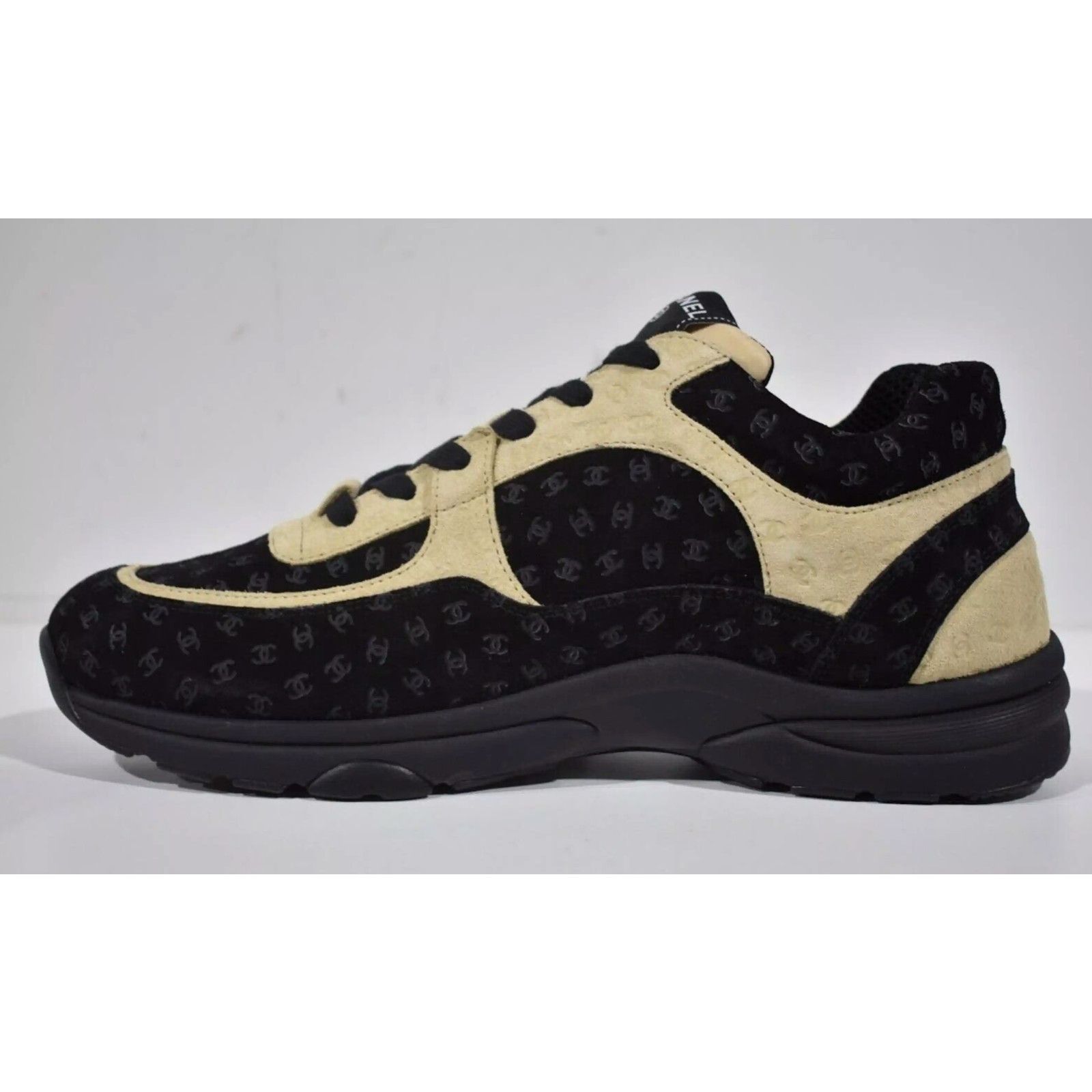 Chanel Chanel Suede CC Logo Low Top Lace Up Trainer Sneaker 44 11 Size US 11 / EU 44 - 6 Thumbnail
