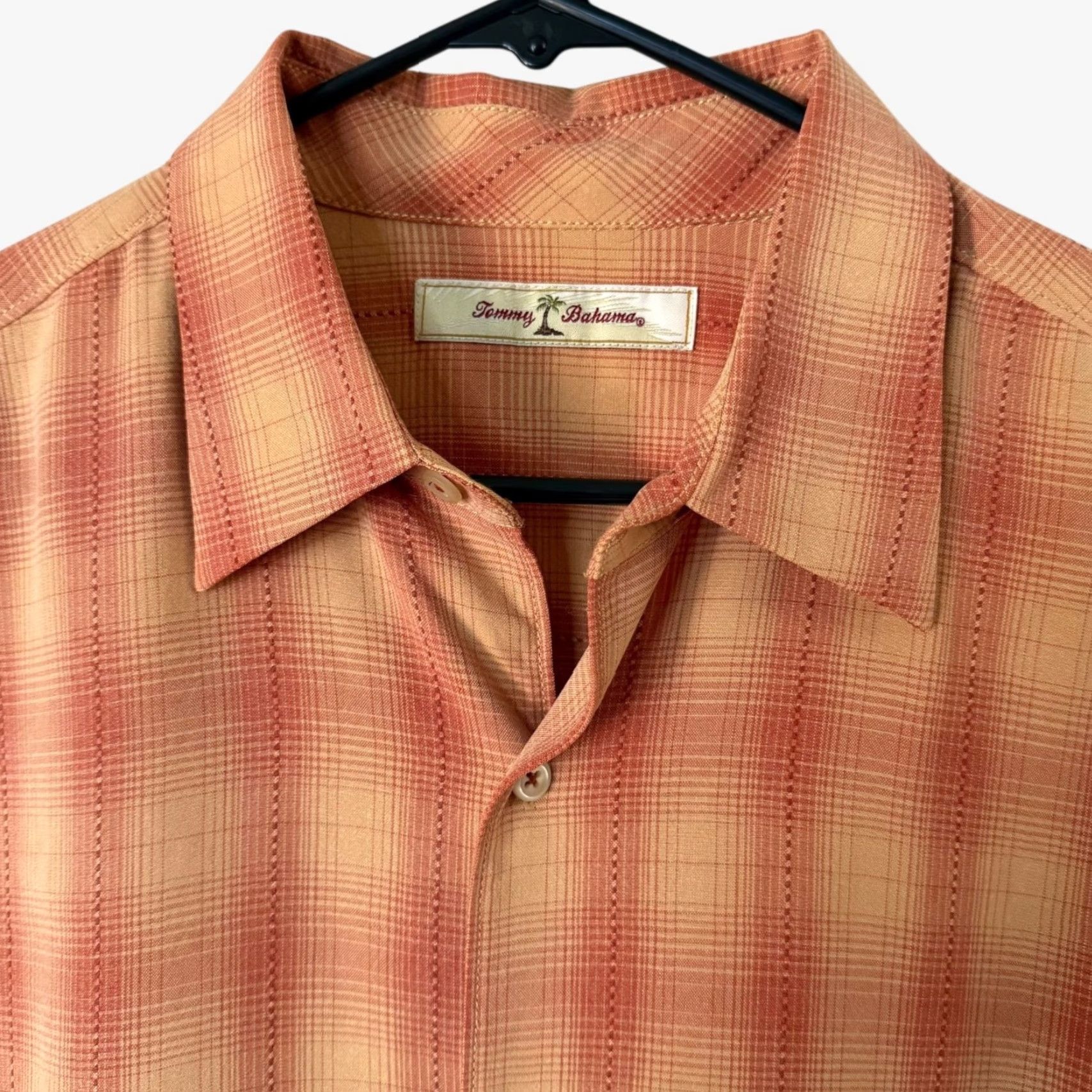 Tommy Bahama Tommy Bahama Plaid Shirt Button-Down Long Sleeve Orange Men's Medium Lyocell Tencel Beach Preppy Classic Mens Size US M / EU 48-50 / 2 - 5 Thumbnail