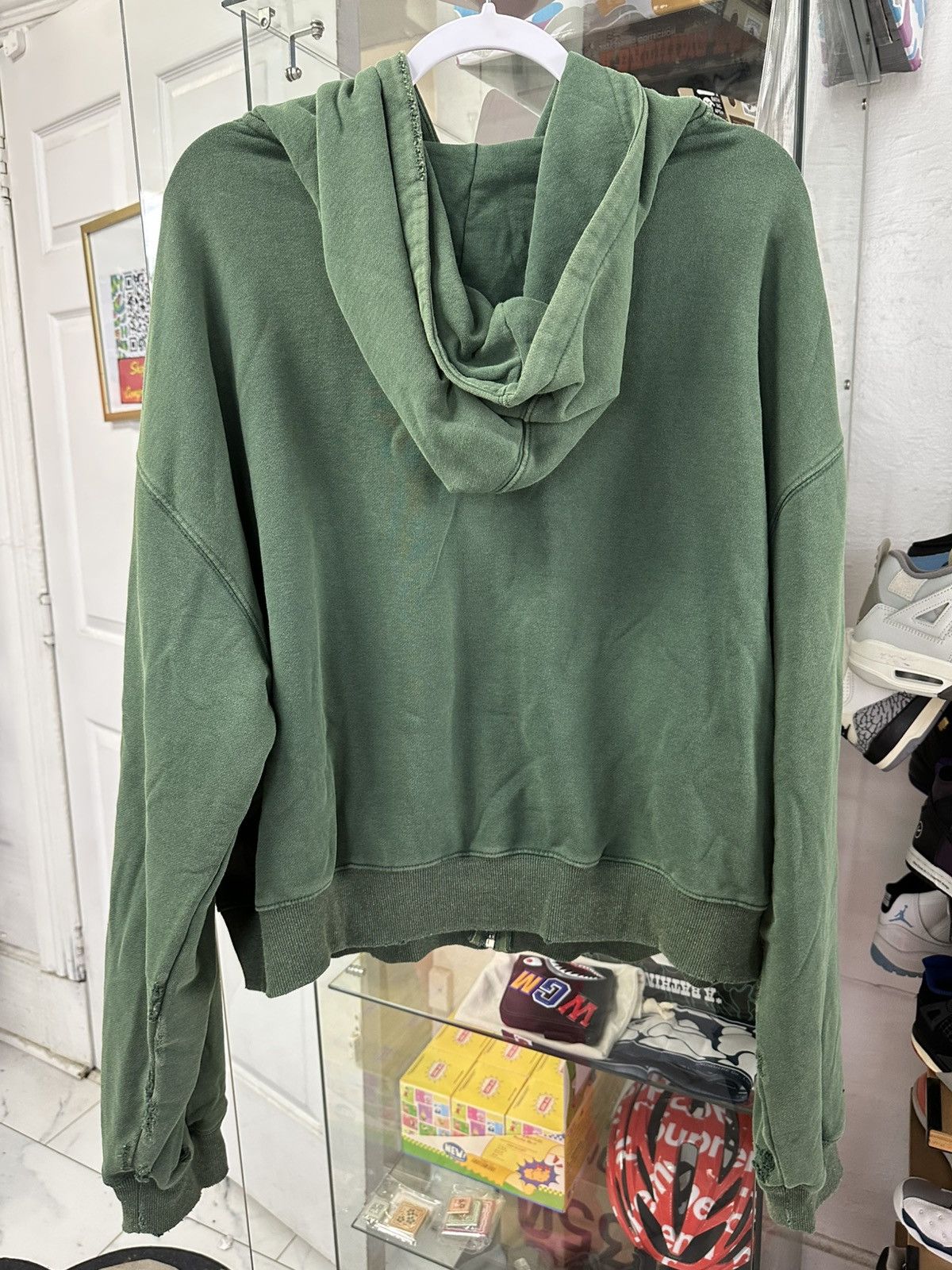 Vale Vale Distressed Zip Up (Green) Size US XL / EU 56 / 4 - 2 Thumbnail