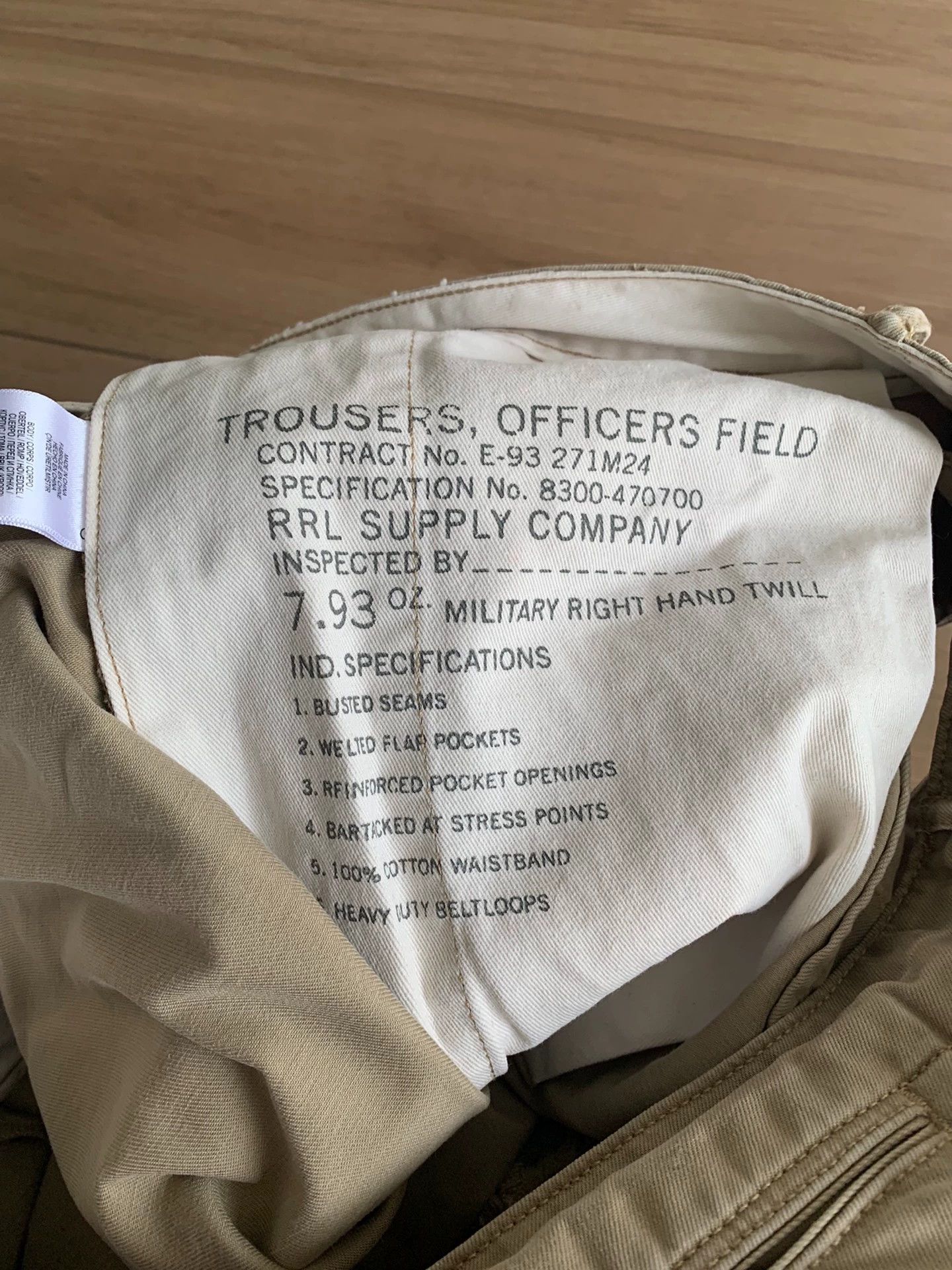 RRL Ralph Lauren RRL Slim Fit Officers Chino Pant Khaki 38 Near New Size US 38 / EU 54 - 5 Thumbnail