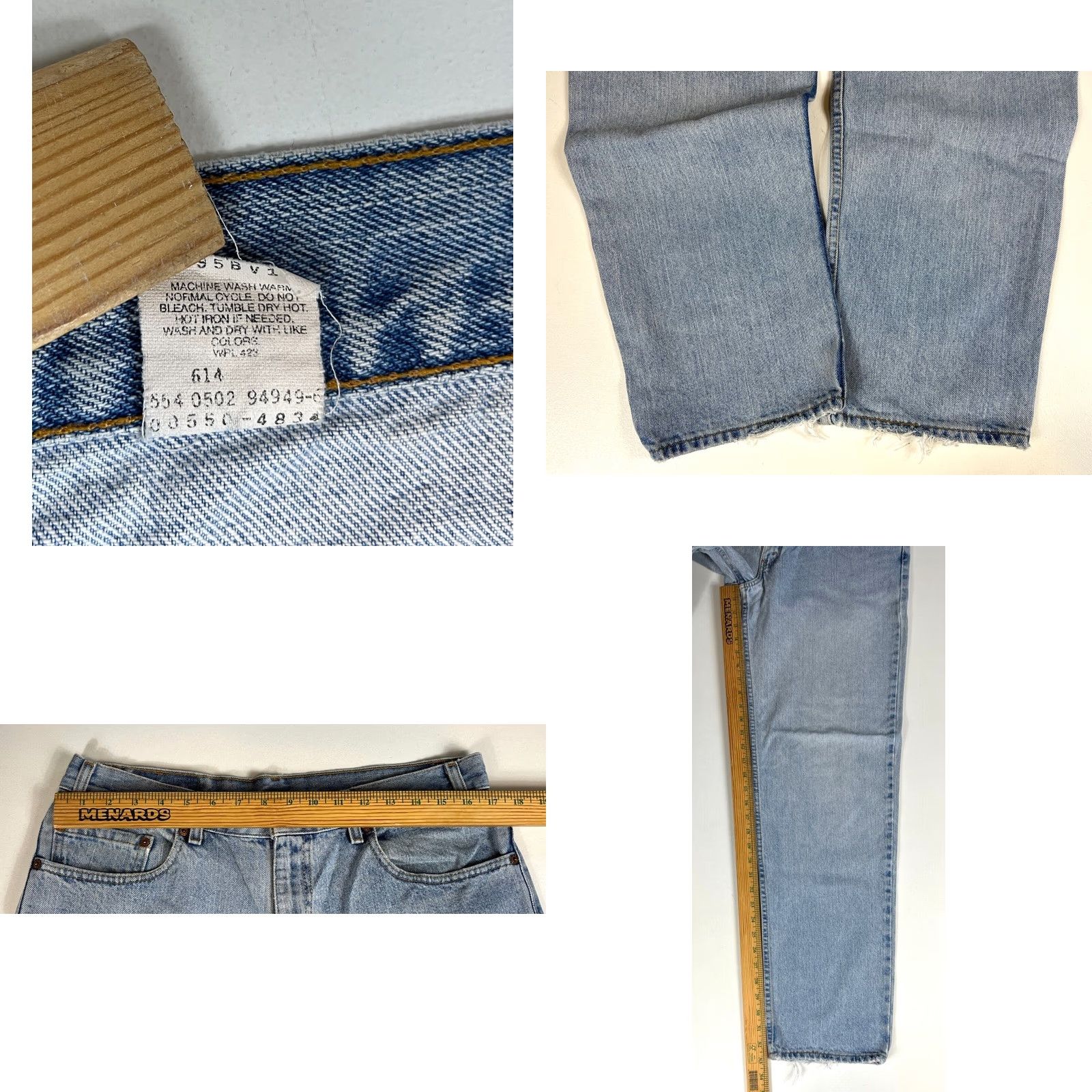 Levi's Levi's 550 Jeans Relaxed Fit Denim Blue 34x33 5-Pocket Vintage Made in USA Mens jeans Size US 34 / EU 50 - 8 Thumbnail