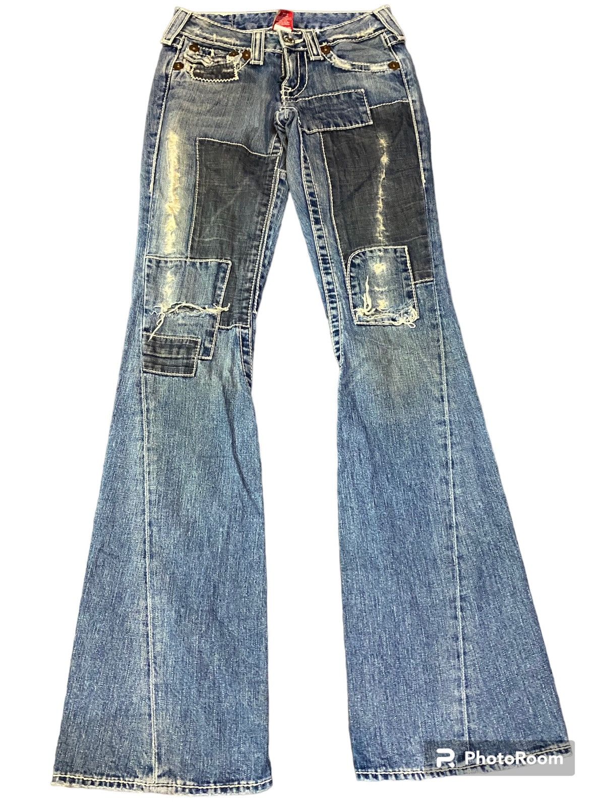 image of Hysteric Glamour x True Religion Flare Jeans (Boot Cut) in Blue, Women's (Size 24)