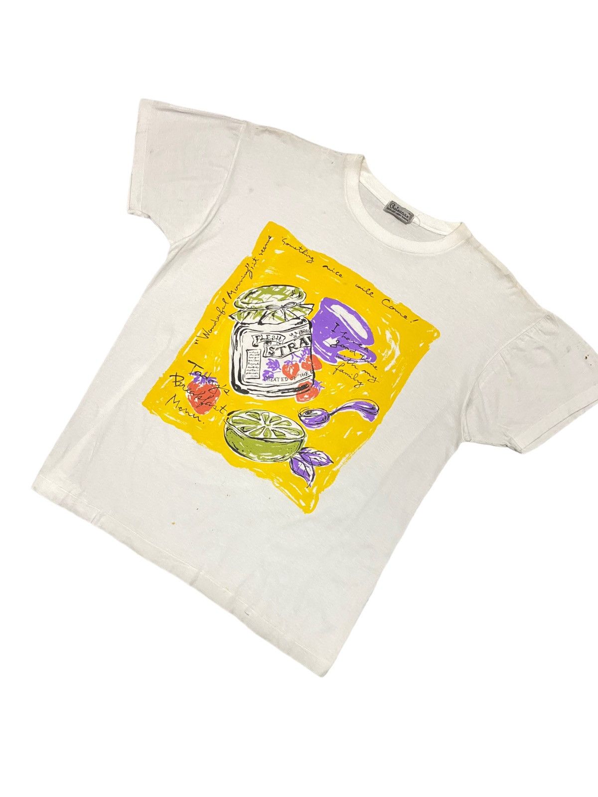 Vintage Vintage Art Potrait The Breakfast Menu Tee Shirt Size US S / EU 44-46 / 1 - 3 Thumbnail