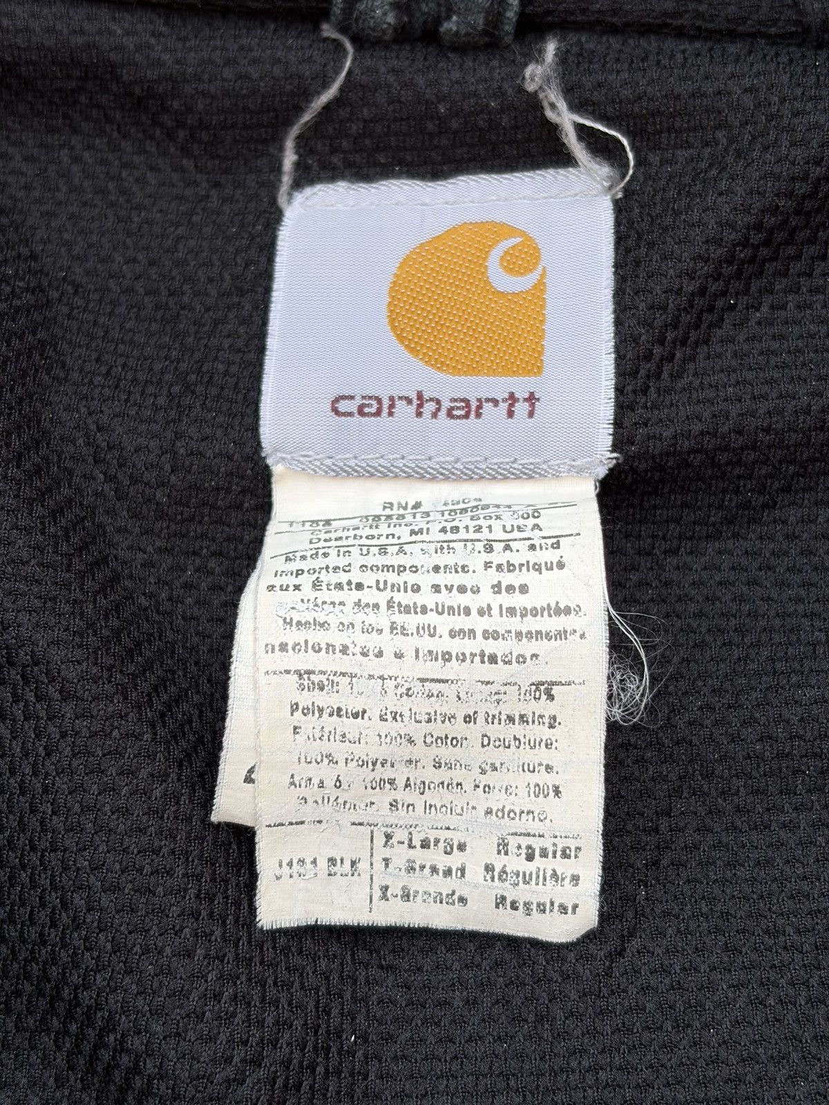 Carhartt Vintage 00s Faded Carhartt Active Jacket J131 BLK Size US XL / EU 56 / 4 - 7 Thumbnail