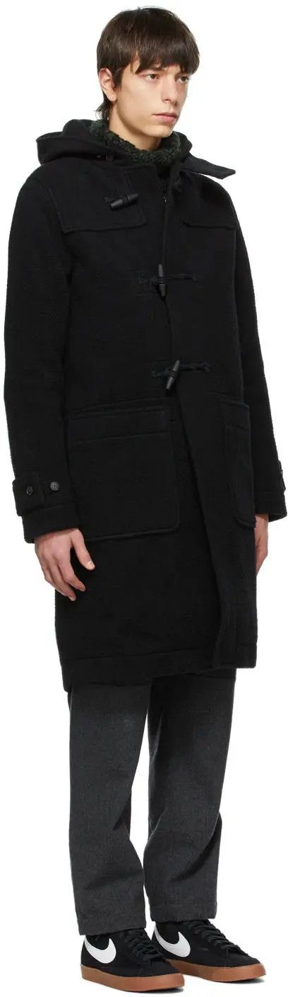 Our Legacy $875 - 50/L - Brushed Wool Coat - Black Size US L / EU 52-54 / 3 - 3 Thumbnail