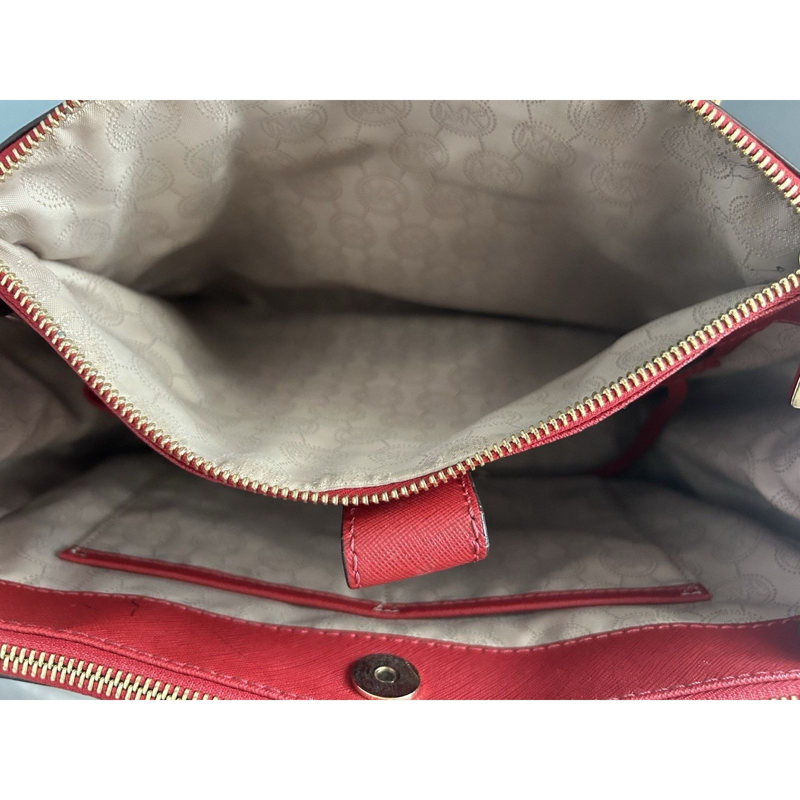 Michael Kors Michael Kors Sutton Red Satchel Saffiano Leather Handle Bag Size ONE SIZE - 11 Thumbnail