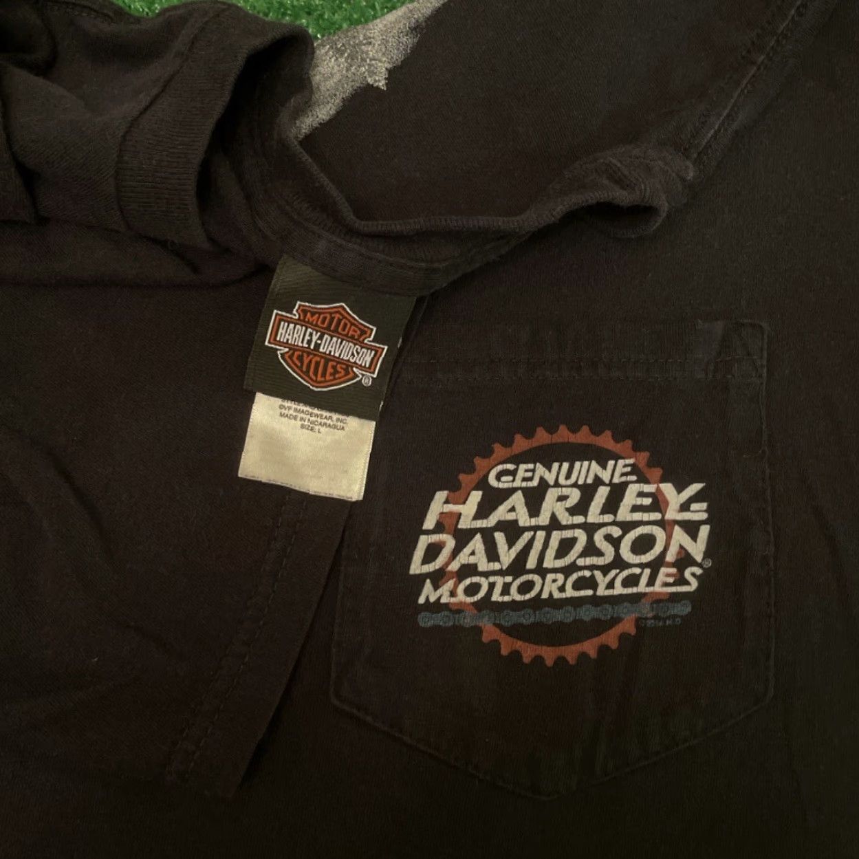 Harley Davidson VINTAGE Harley-Davidson T-Shirt Men Short Sleeve Black 90s Y2K Biker Motorcycle Wurtsboro New York L Size US L / EU 52-54 / 3 - 3 Thumbnail