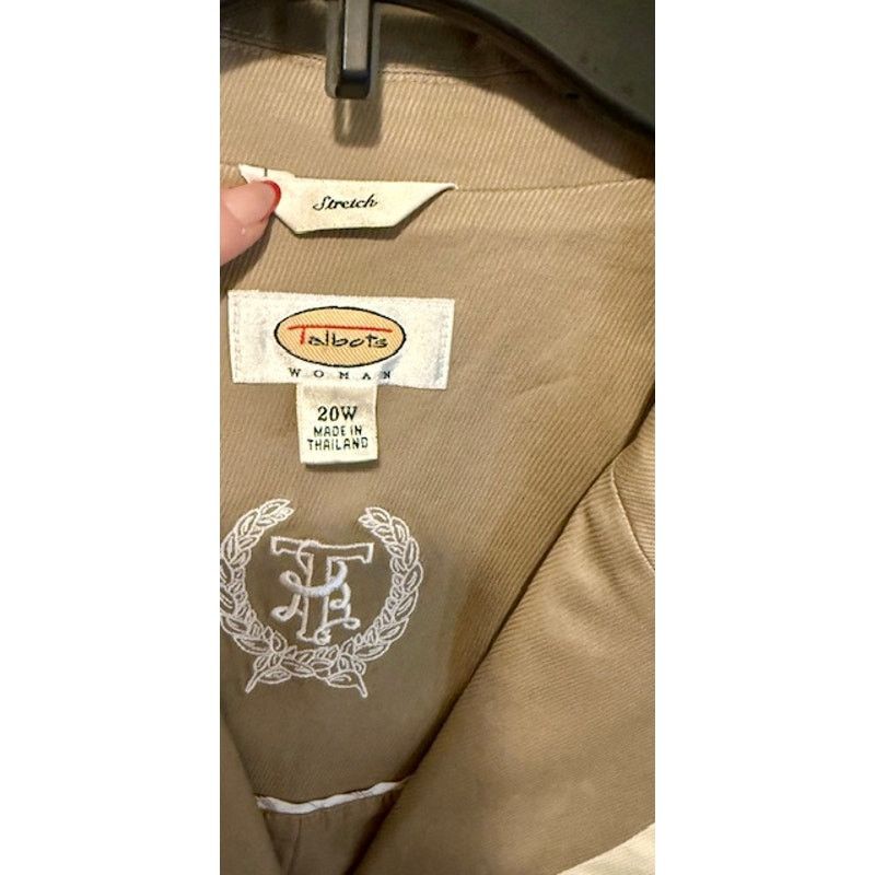 Talbots Talbots Woman Stretch Blazer – Size 20W – Khaki Size 3XL / US 20-22 - 8 Thumbnail