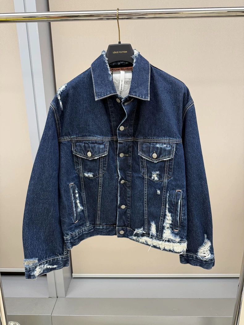 Acne Studios Acne Studios FW24 Distressed Denim Jacket Size US XXS / EU 40 - 1 Thumbnail