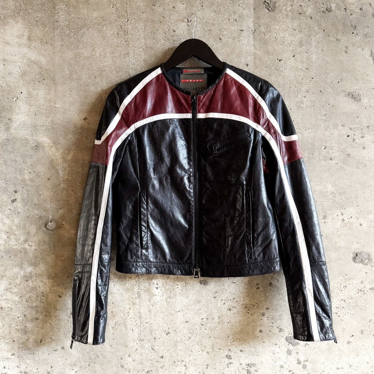 Prada Prada AW2007 Café Racer Pelle Leather Biker Jacket Size M / US 6-8 / IT 42-44 - 1 Thumbnail