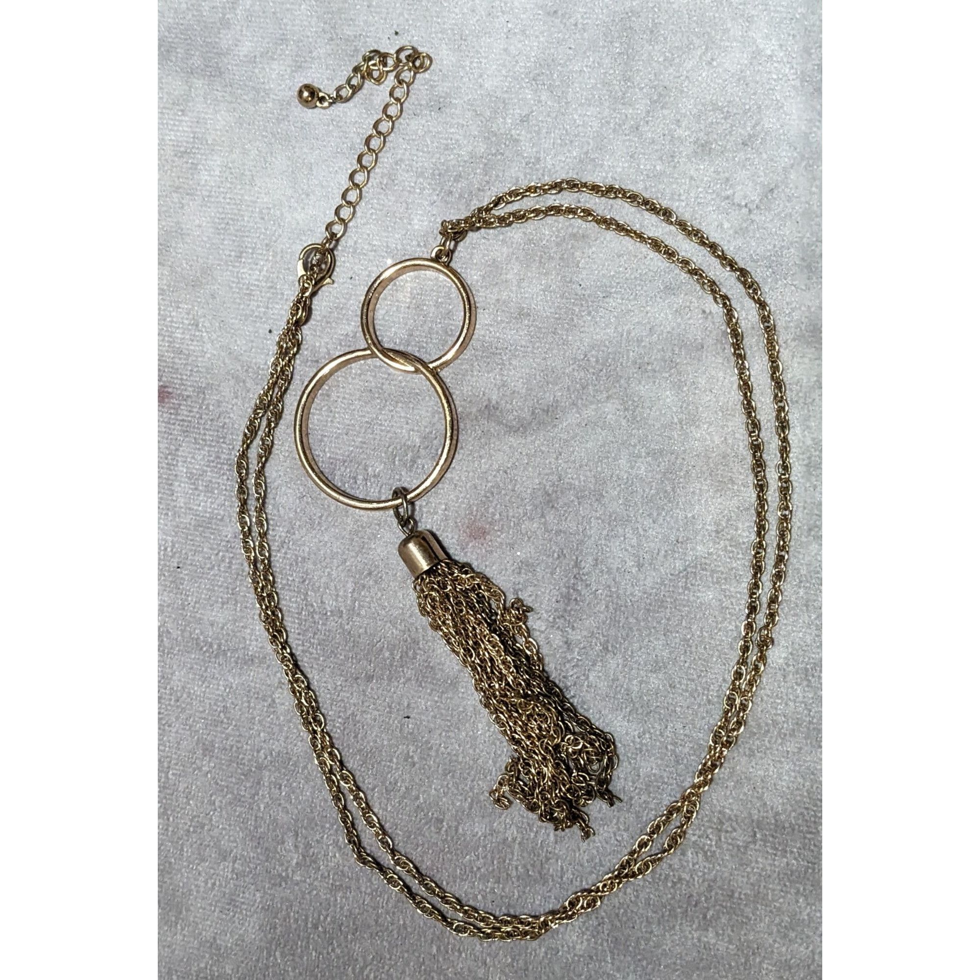 Other Trendy Gold Open Figured Eight Tassel Necklace Size ONE SIZE - 6 Thumbnail