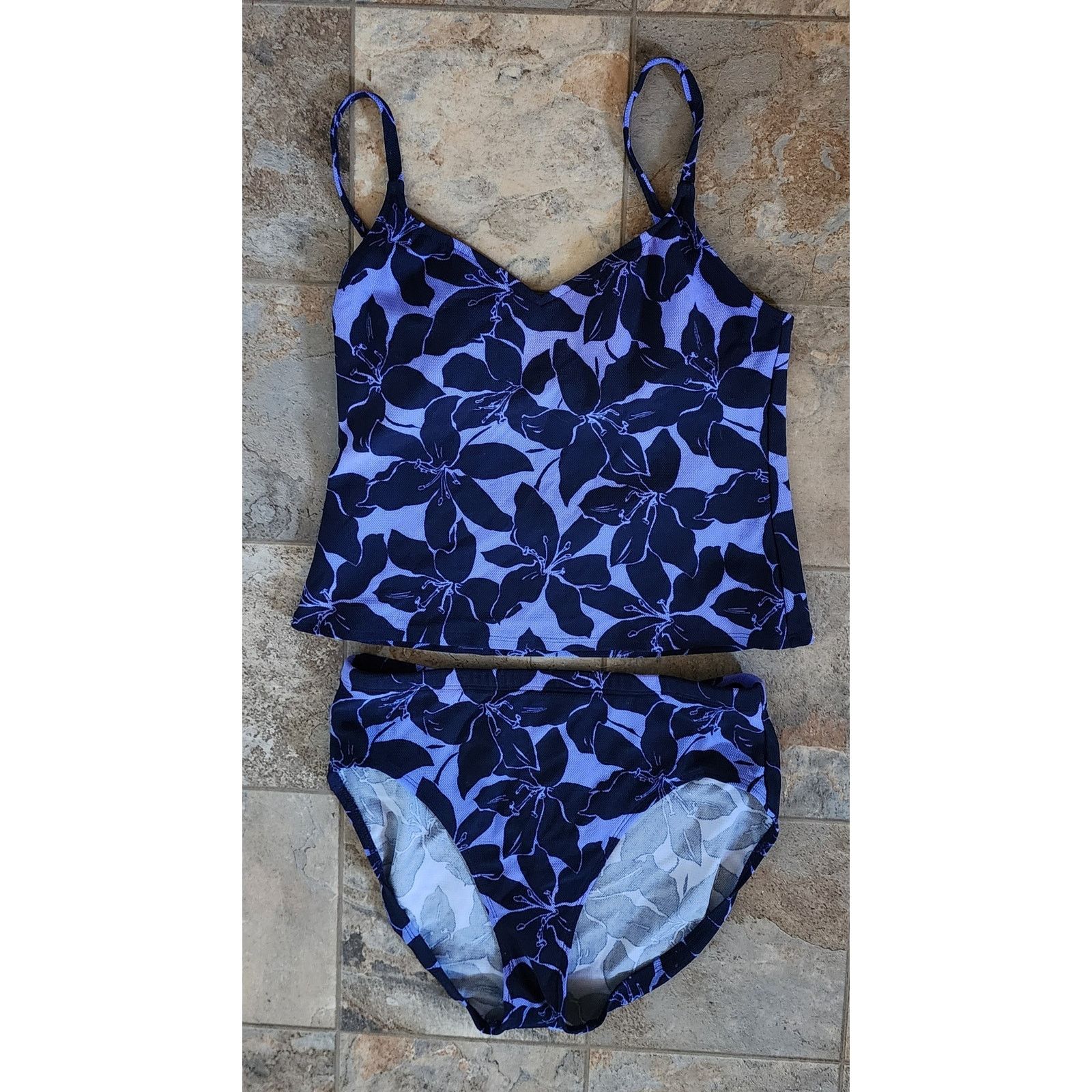 Liz Claiborne Liz Claiborne blue floral tankini swimsuit Size ONE SIZE - 1 Thumbnail