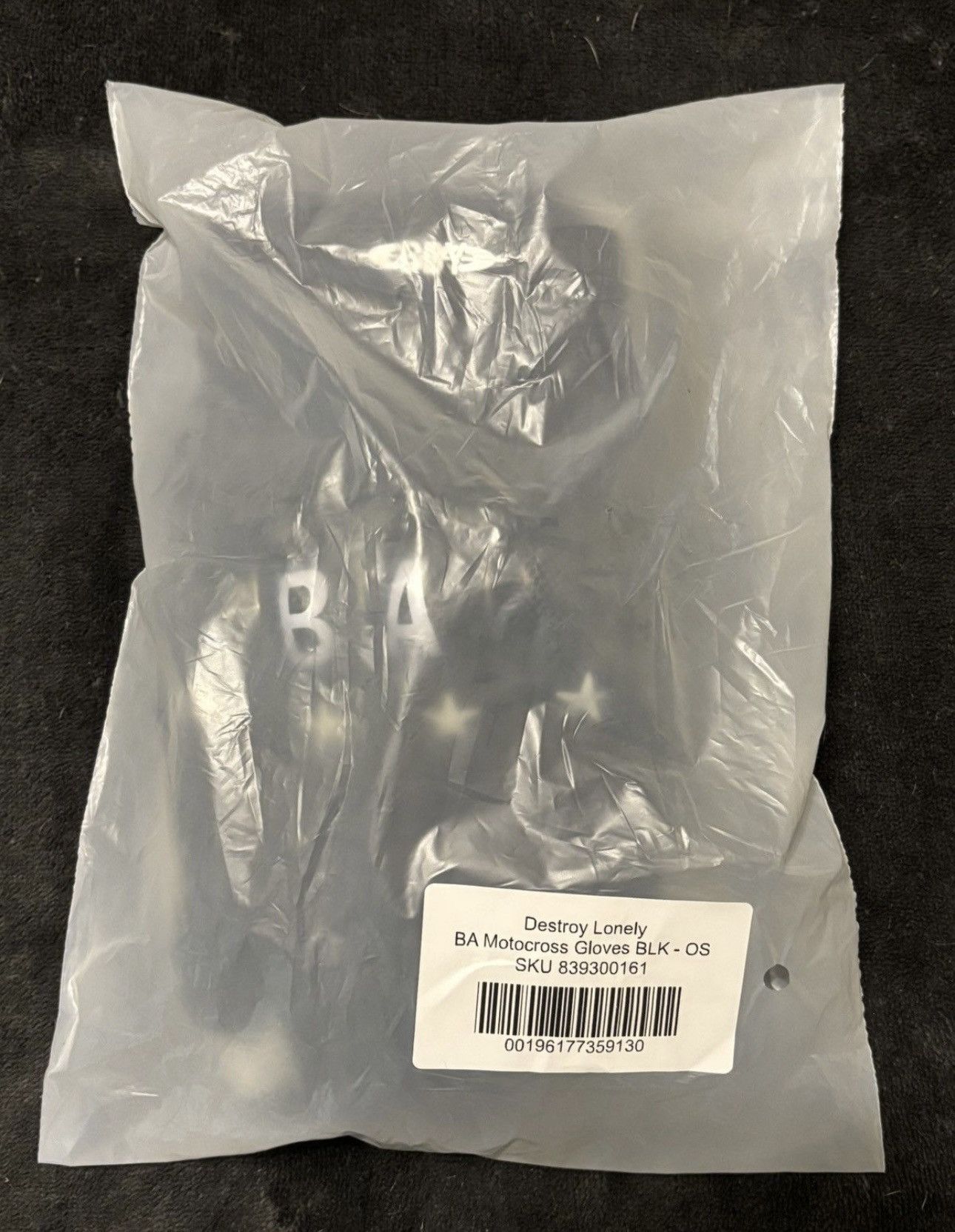 Ken Carson Destroy Lonely Black Gloves Size ONE SIZE - 2 Thumbnail