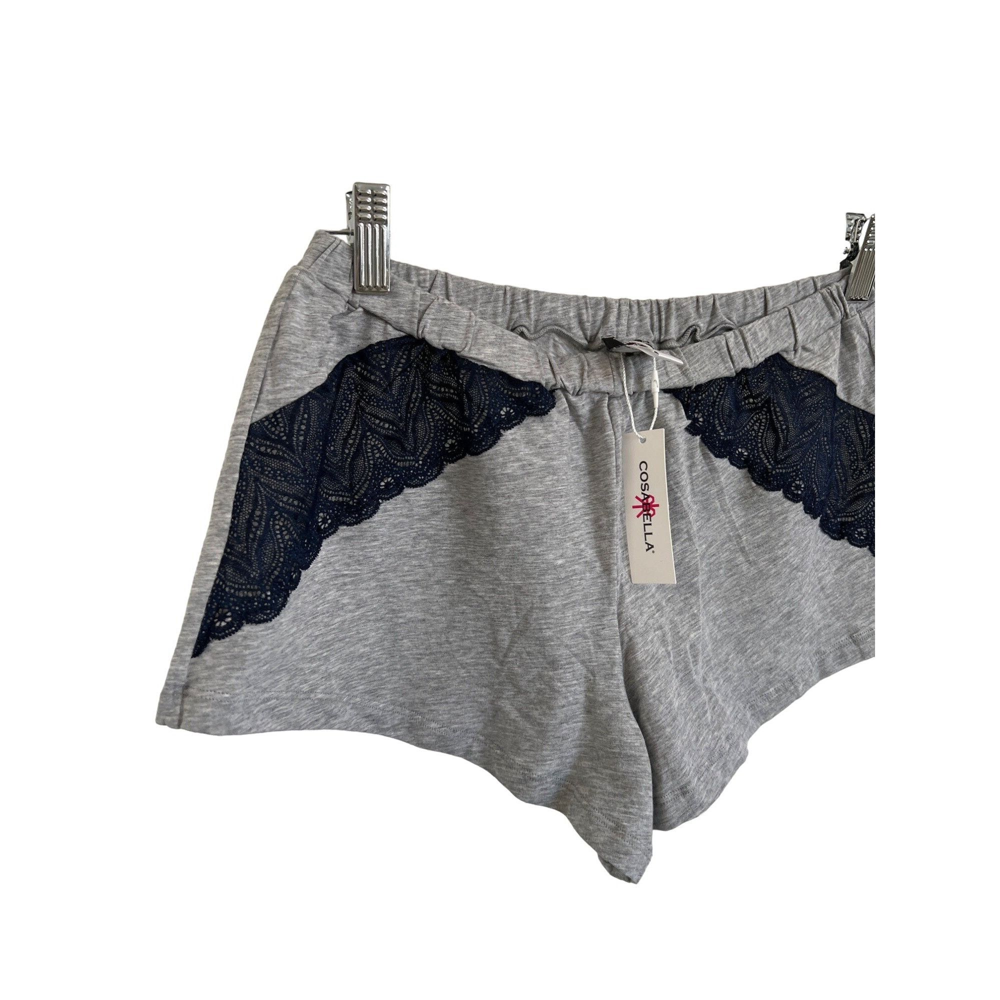 Cosabella Cosabella Ferrara Boxer Shorts With Navy Lace Trim Size 27" / US 4 / IT 40 - 2 Thumbnail