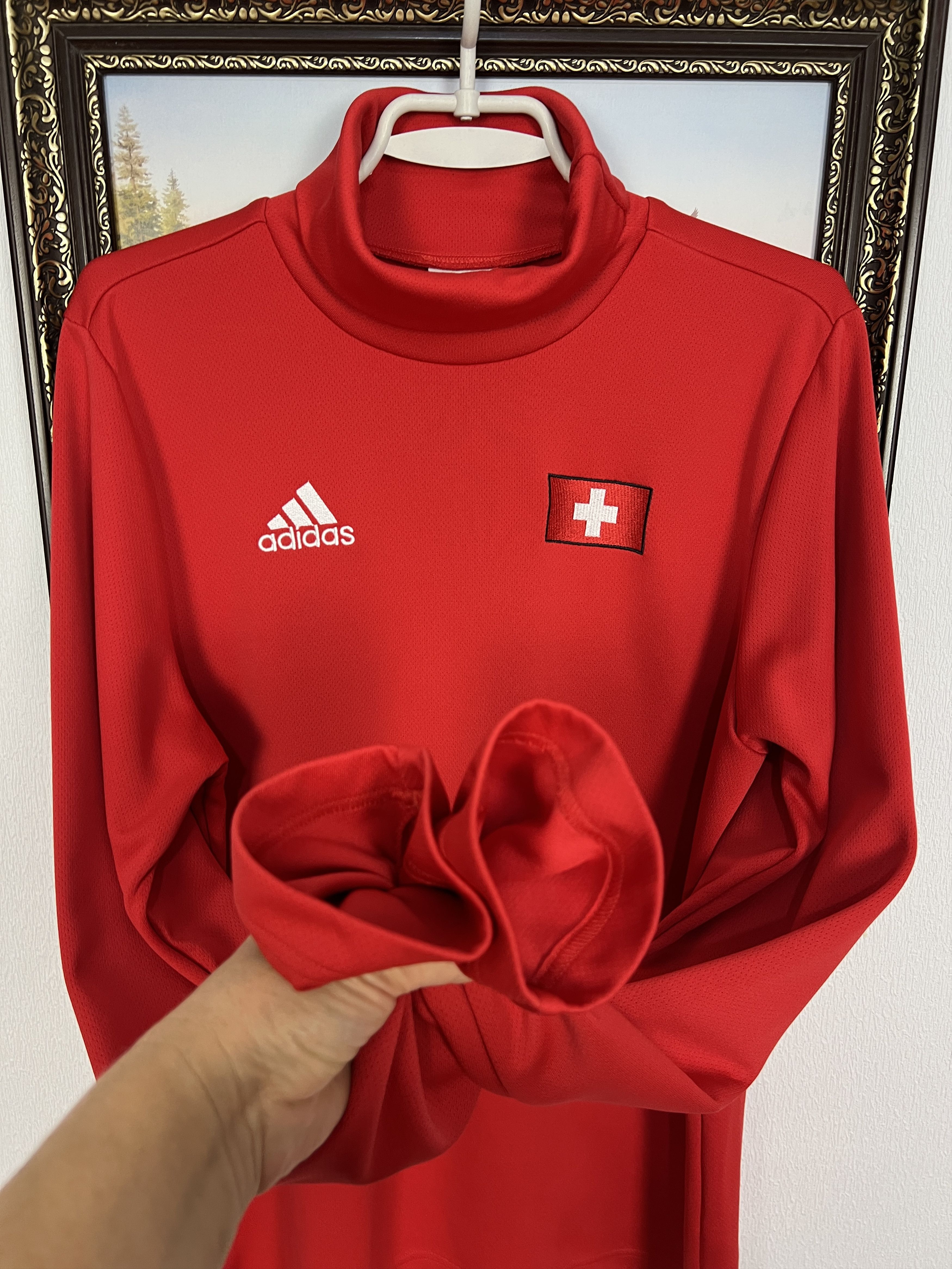 Adidas Switzerland National Train Sweatshirt Federer Tennis Jacket Size US L / EU 52-54 / 3 - 4 Thumbnail