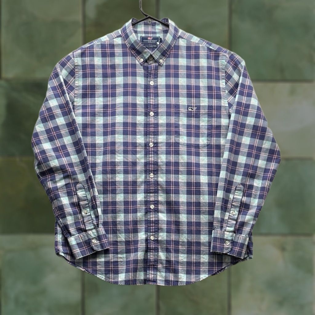 Vineyard Vines Vineyard Vines Tucker Shirt Mens L Slim Plaid Button-Down Casual Preppy Classic Multicolor S/S L? Size US L / EU 52-54 / 3 - 1 Thumbnail