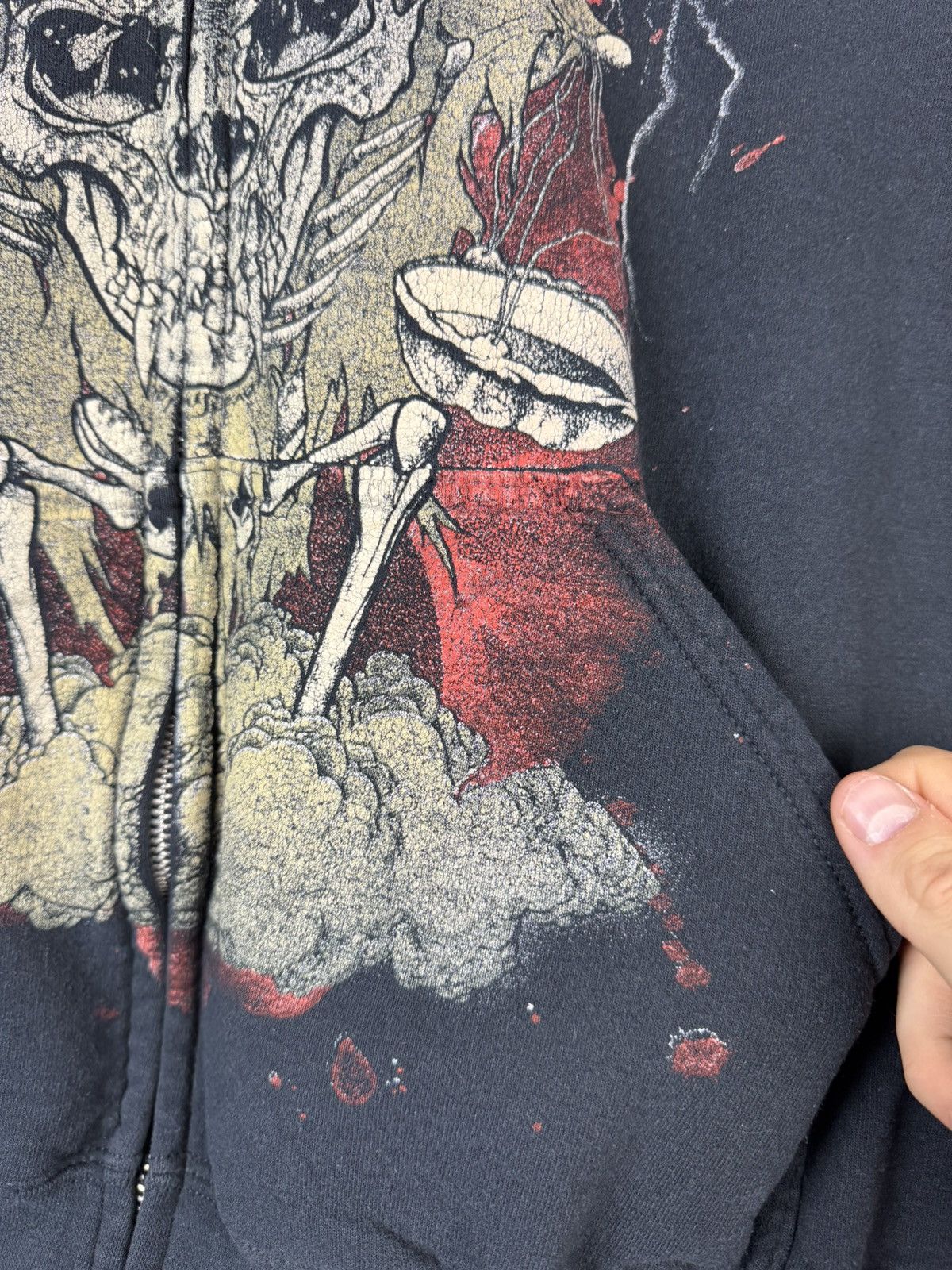 Gildan Vintage Metallica Metal Band Zip Hoodie Size US XL / EU 56 / 4 - 14 Thumbnail