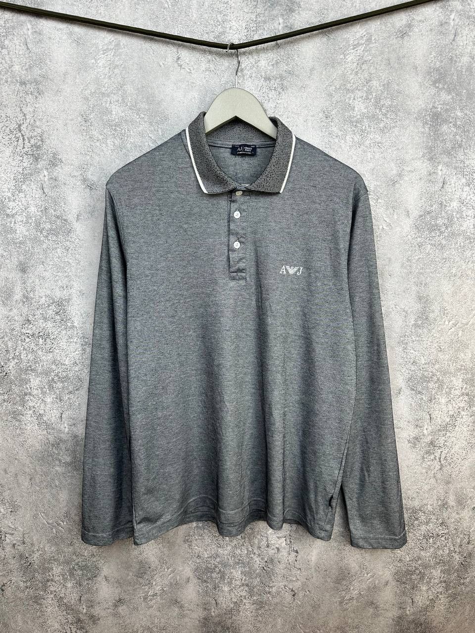 Giorgio Armani Armani Jeans Textured Pique LS Polo Shirt Men's Size L Size US L / EU 52-54 / 3 - 1 Thumbnail