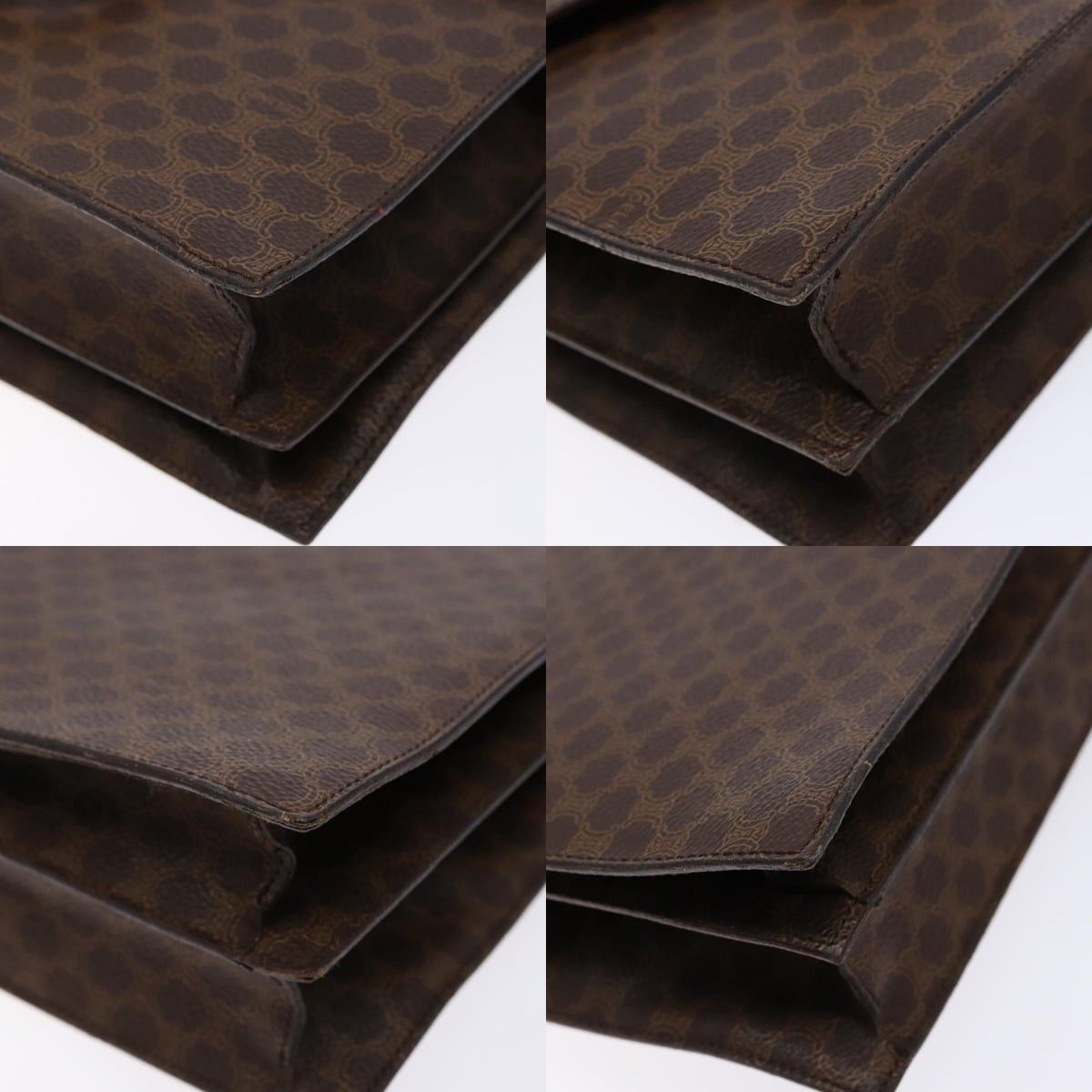 Celine CELINE Macadam Canvas Hand Bag Pvc Leather Brown Gold Size ONE SIZE - 10 Thumbnail
