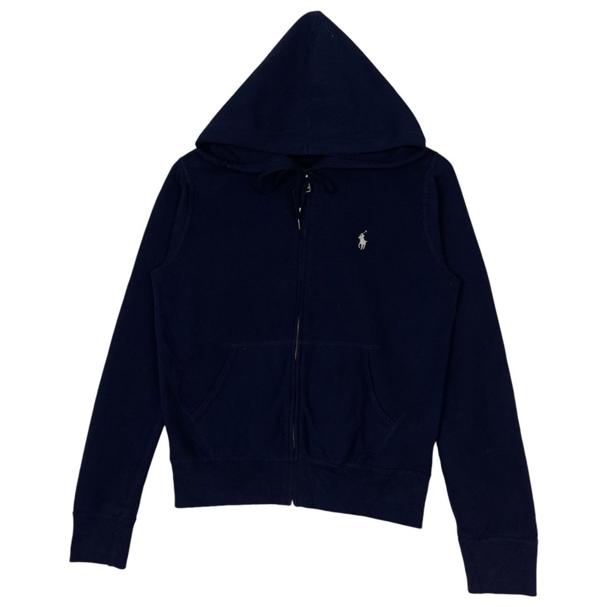 Polo Ralph Lauren × Vintage Vintage Polo Ralph Lauren Hoodie Sweater Pullover Navy Blue Size US M / EU 48-50 / 2 - 2 Thumbnail