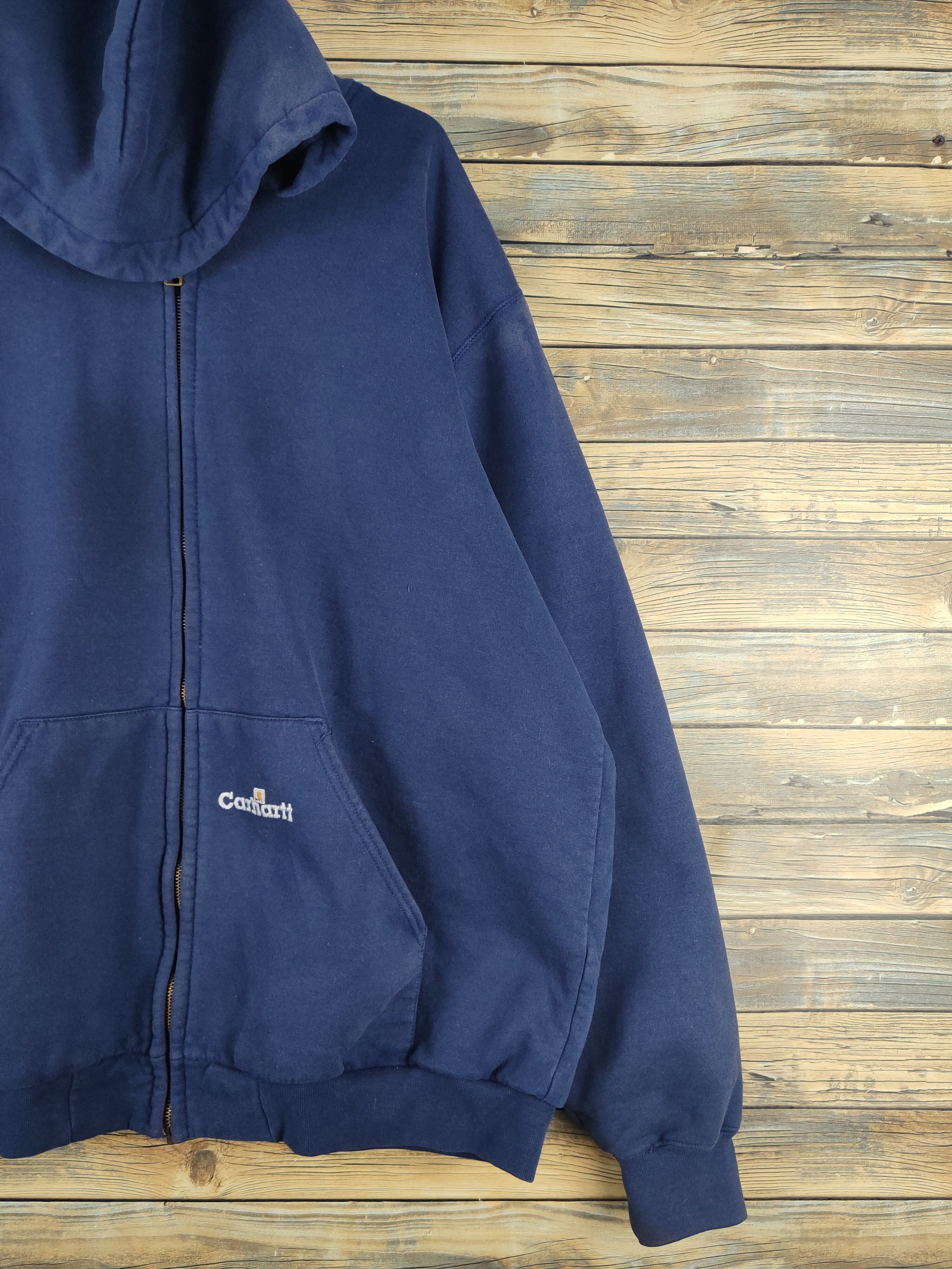 Carhartt DL Carhartt vintage Navy Hoodie Sweaters dikmat #W2153 Size US XL / EU 56 / 4 - 5 Thumbnail
