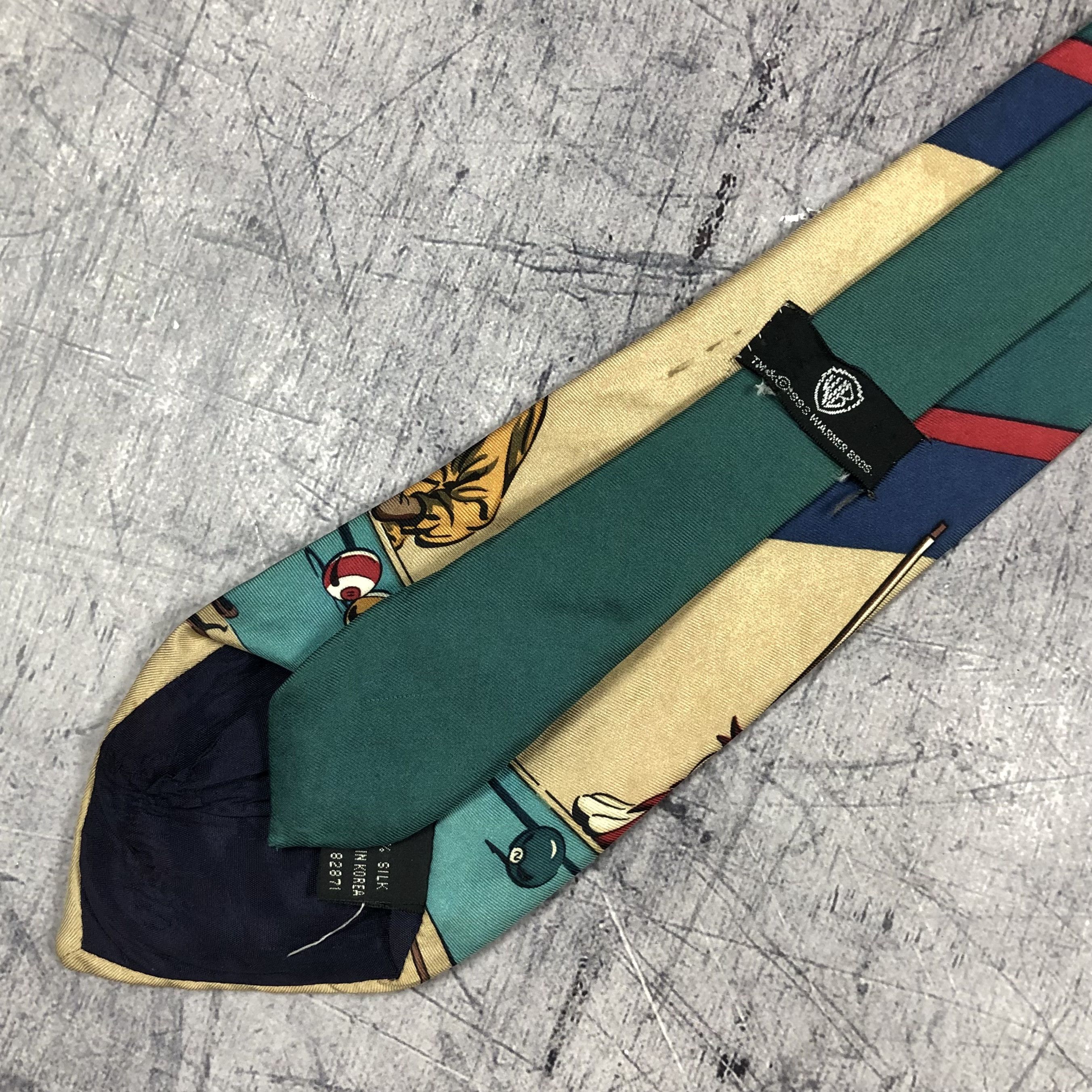 Warner Bros Vintage 1992 Warner Bros Billiards Looney Tunes Tie Size ONE SIZE - 12 Thumbnail