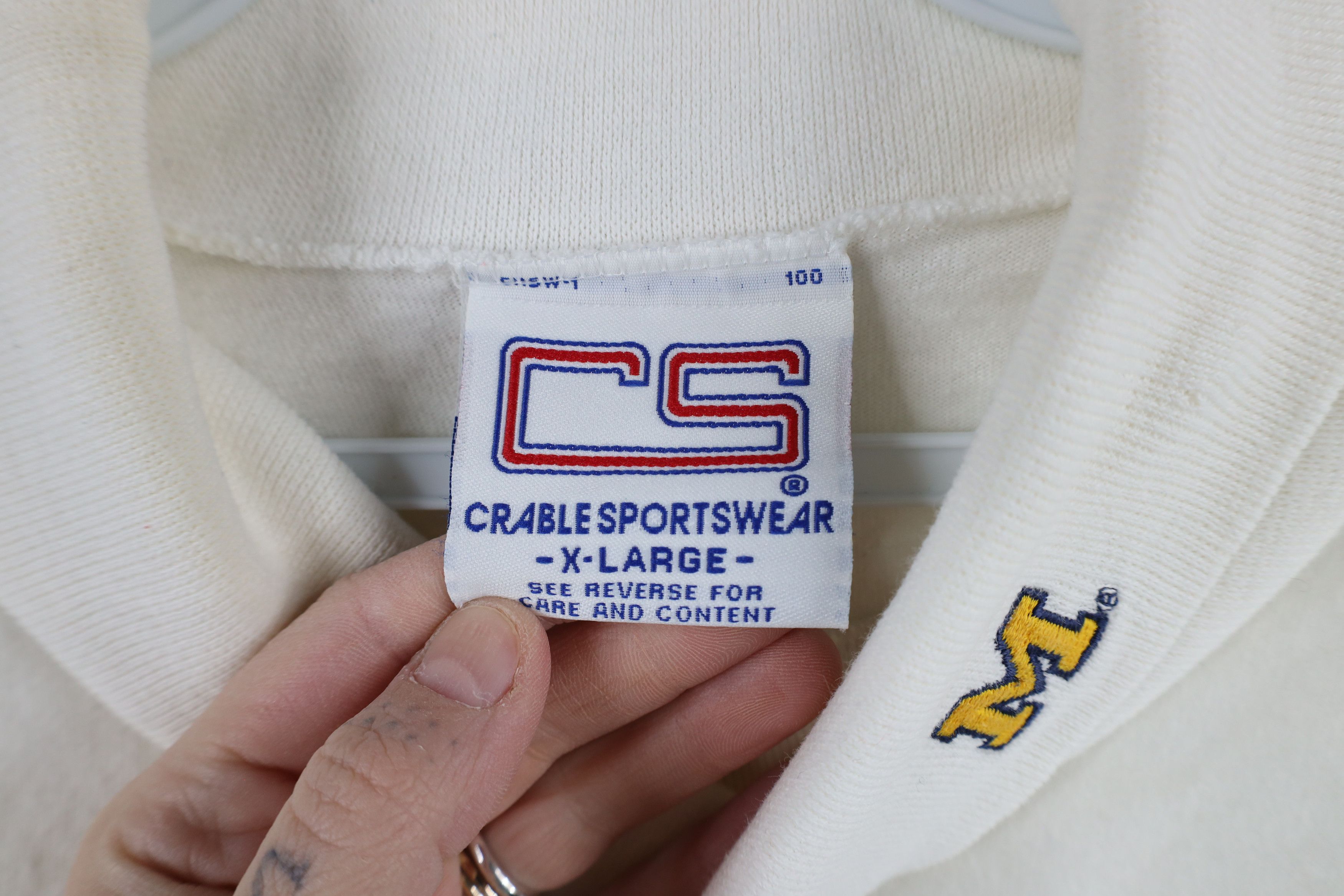Vintage Vintage 90s University of Michigan Turtleneck T-Shirt USA Size US XL / EU 56 / 4 - 6 Thumbnail