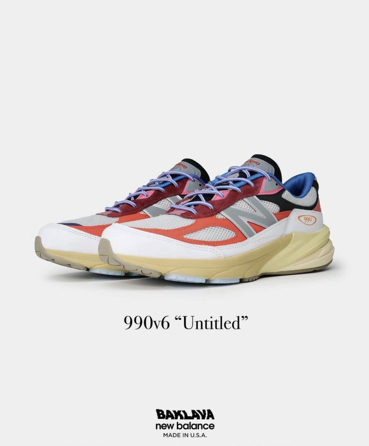Action Bronson × New Balance 990 v6 Made in U.S.A. Action Bronson "Untitled" Size US 12.5 / EU 45-46 - 1 Thumbnail