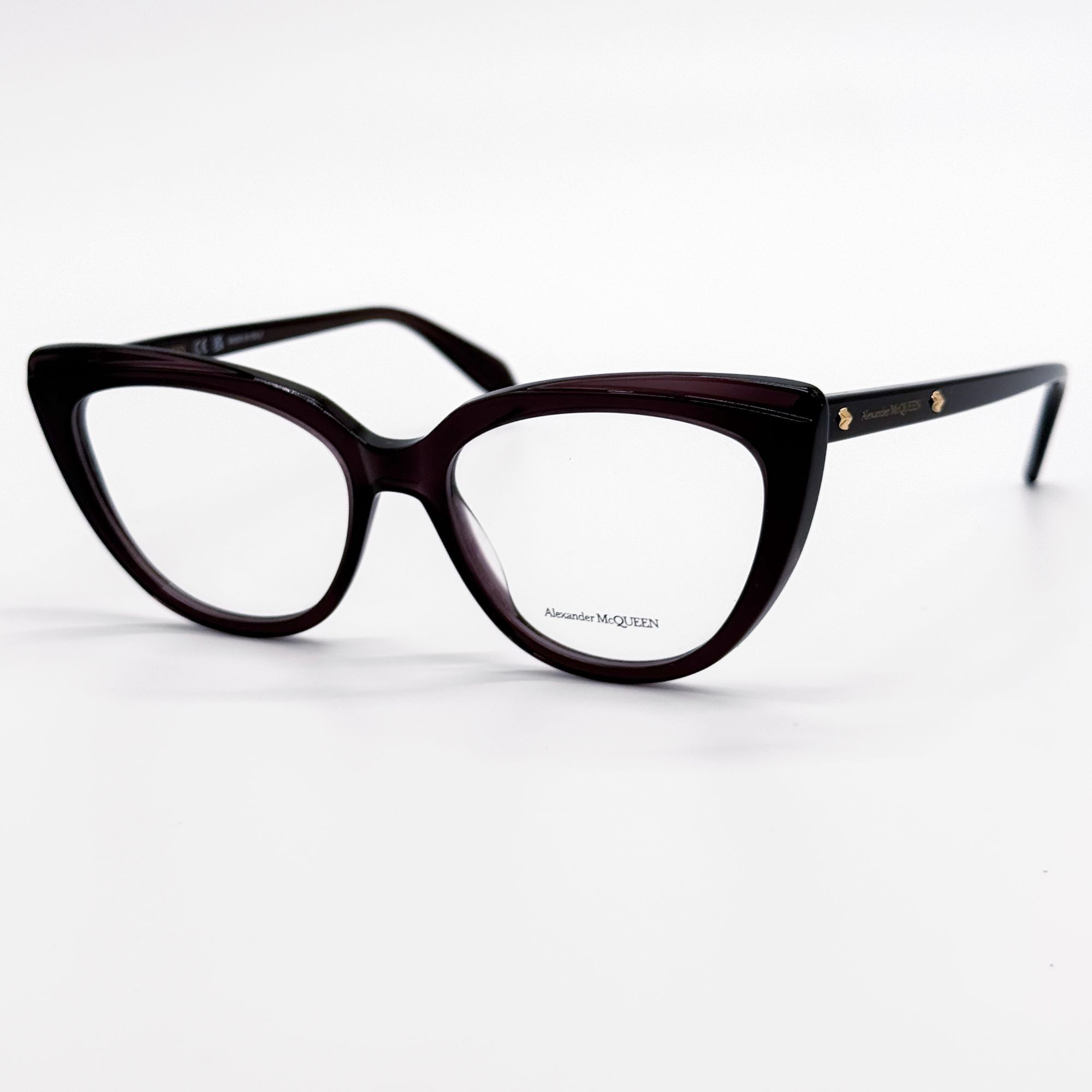 Alexander McQueen NEW ALEXANDER MCQUEEN EYEGLASSES AM0253O 003 CAT EYE VIOLET Size ONE SIZE - 4 Thumbnail